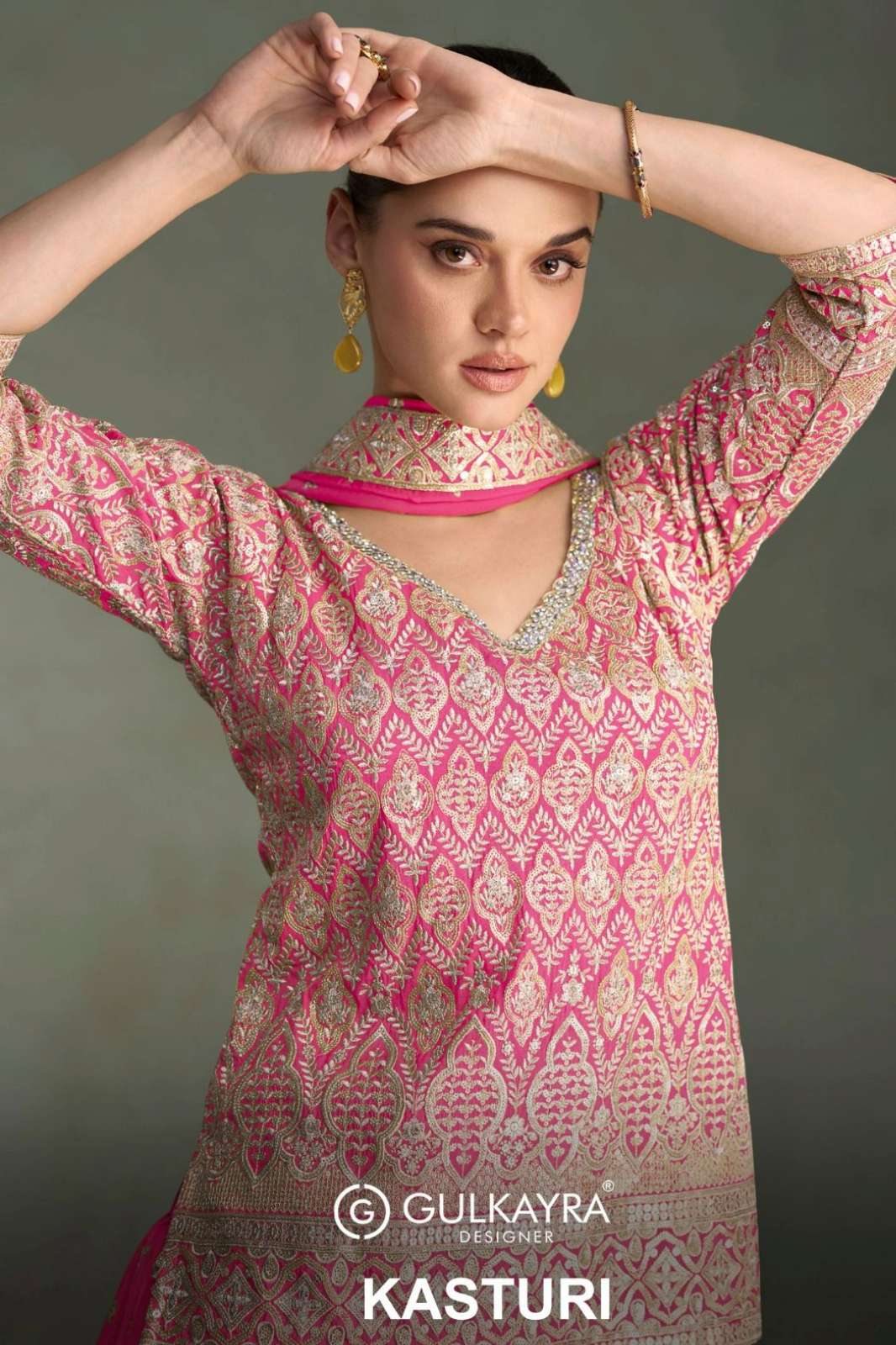 Gulkayra KASTURI Ready to Wear Embroidered Real Simar Silk Salwar Suit