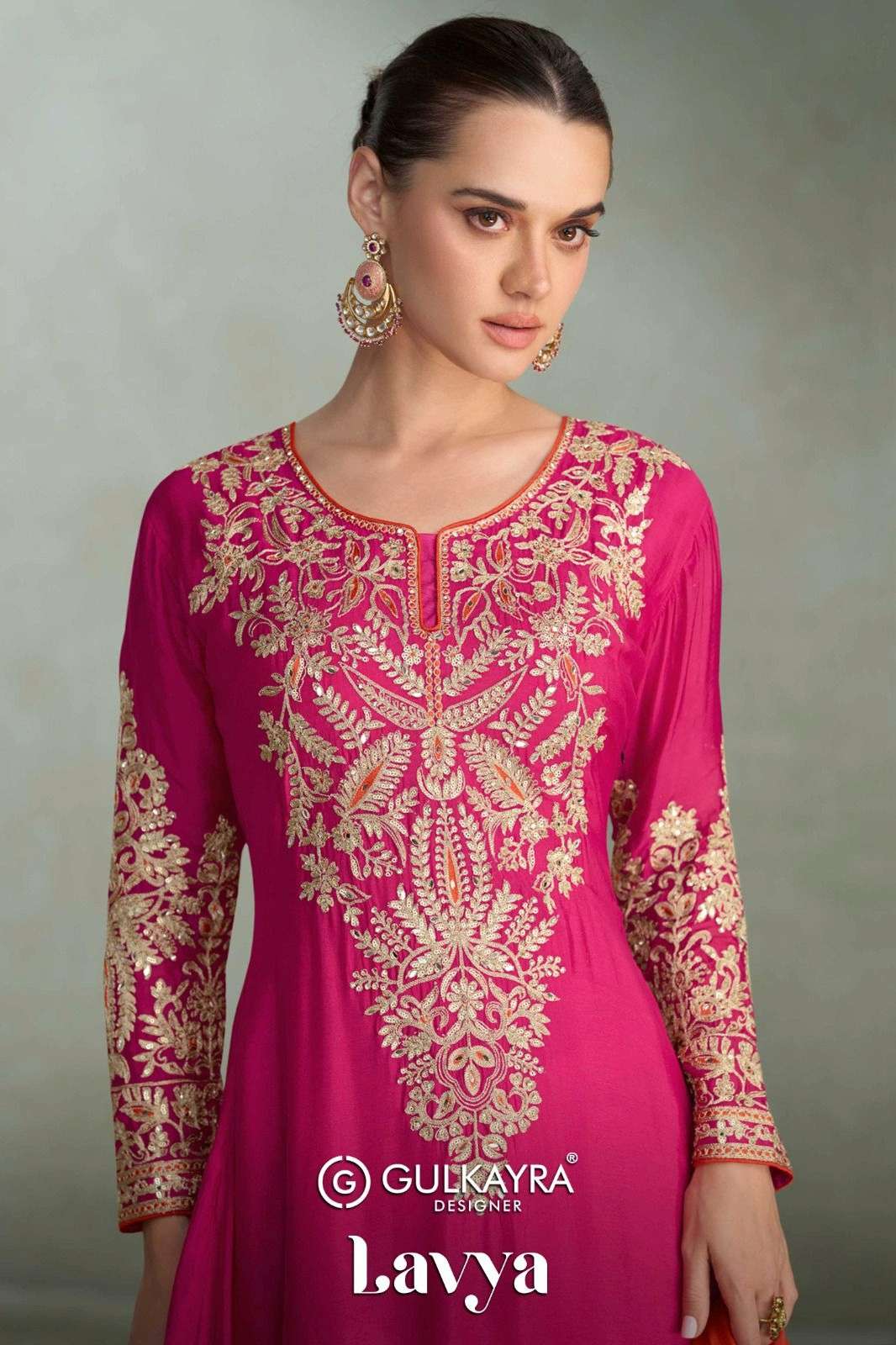Gulkayra LAVYA Ready to wear Premium Embroidered Real Chinon Suit