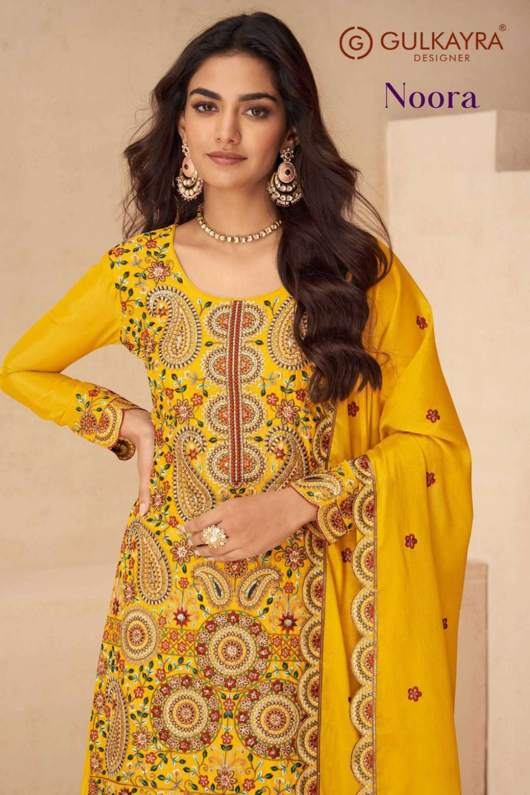 Gulkayra NOORA Ready to wear Premium Embroidered Real Chinon Suit