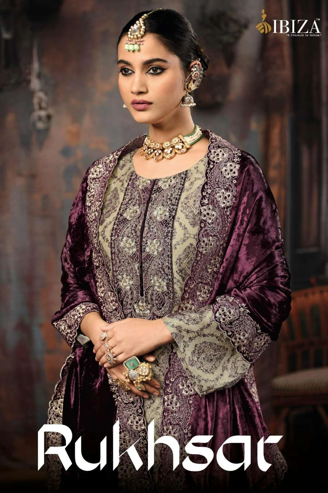 IBIZA RUKHSAR PURE TANSHVI SILK SUIT WITH EMBROIDERY WORK