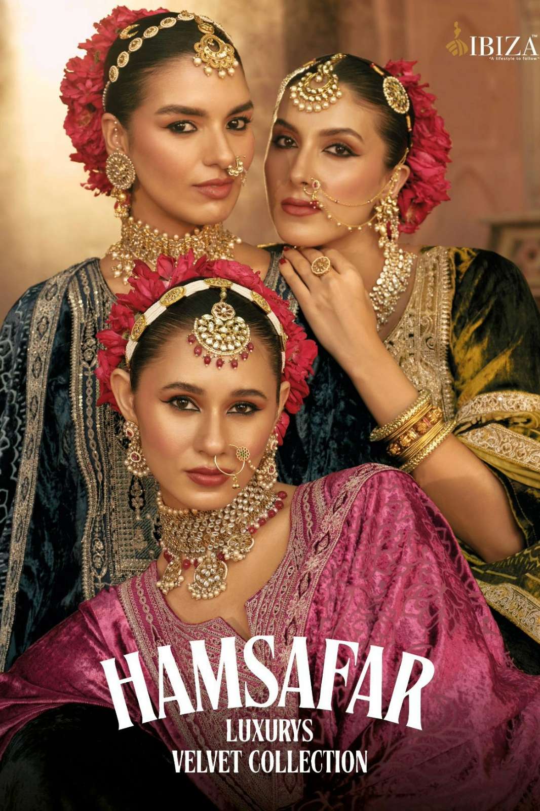 IBIZA SAKHI VOL 15 PURE BEMBERG MUSLIN JACQUARD EMBROIDERY WORK SUIT