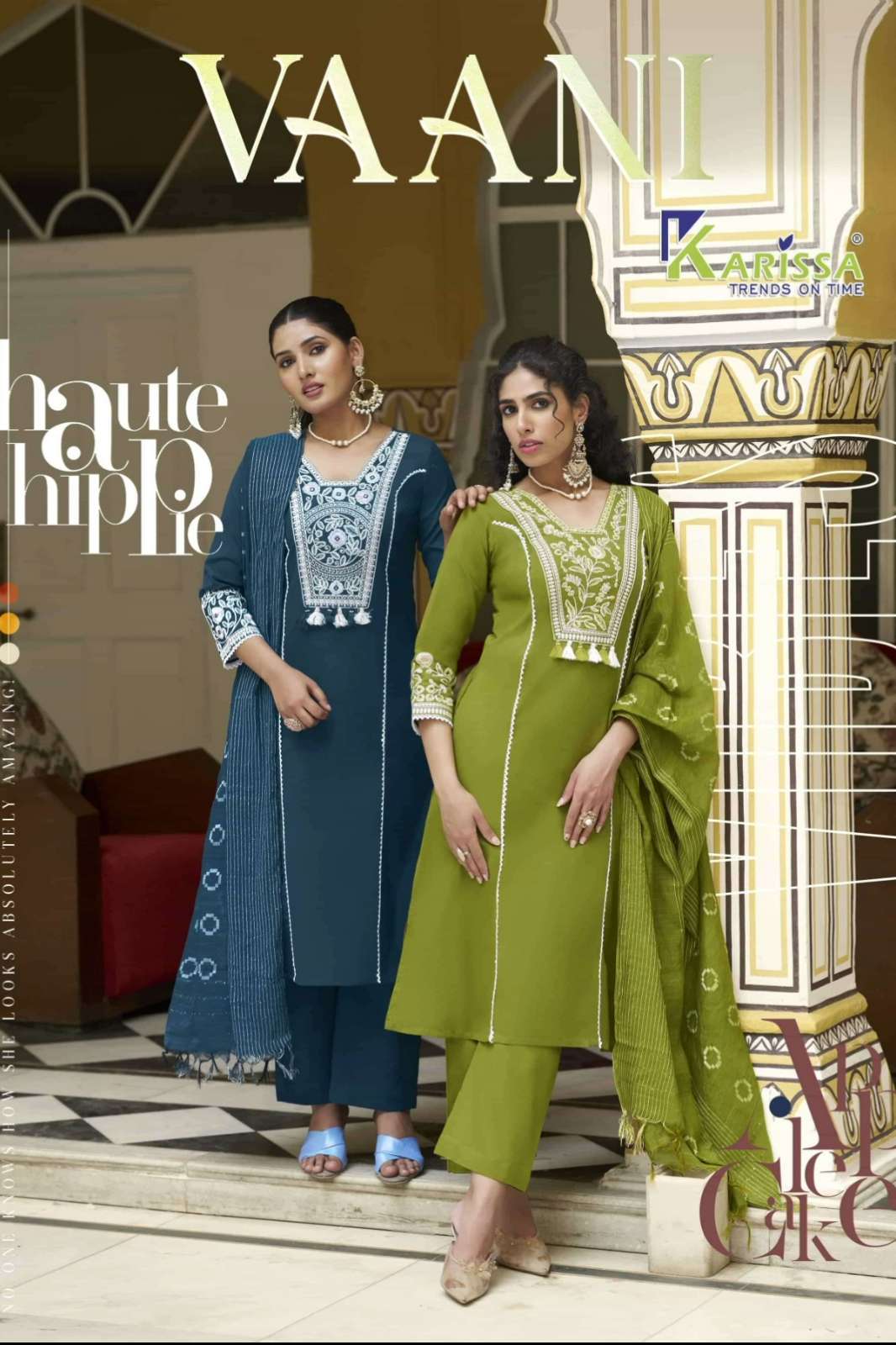 Karissa VAANI Ready to Wear Premium Pure Linen Handwork Suit