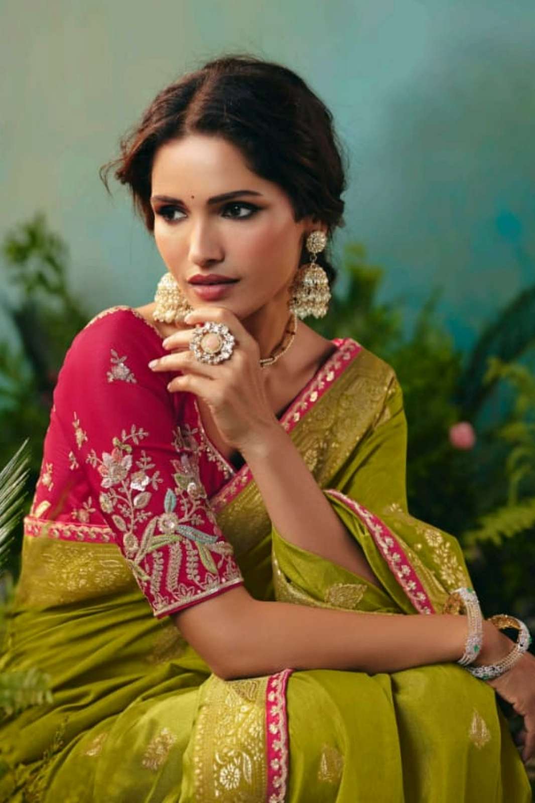 Kimora Bahurani Silk Pure Viscous Dola Silk Saree with Zari Weaving  Embroidery Work