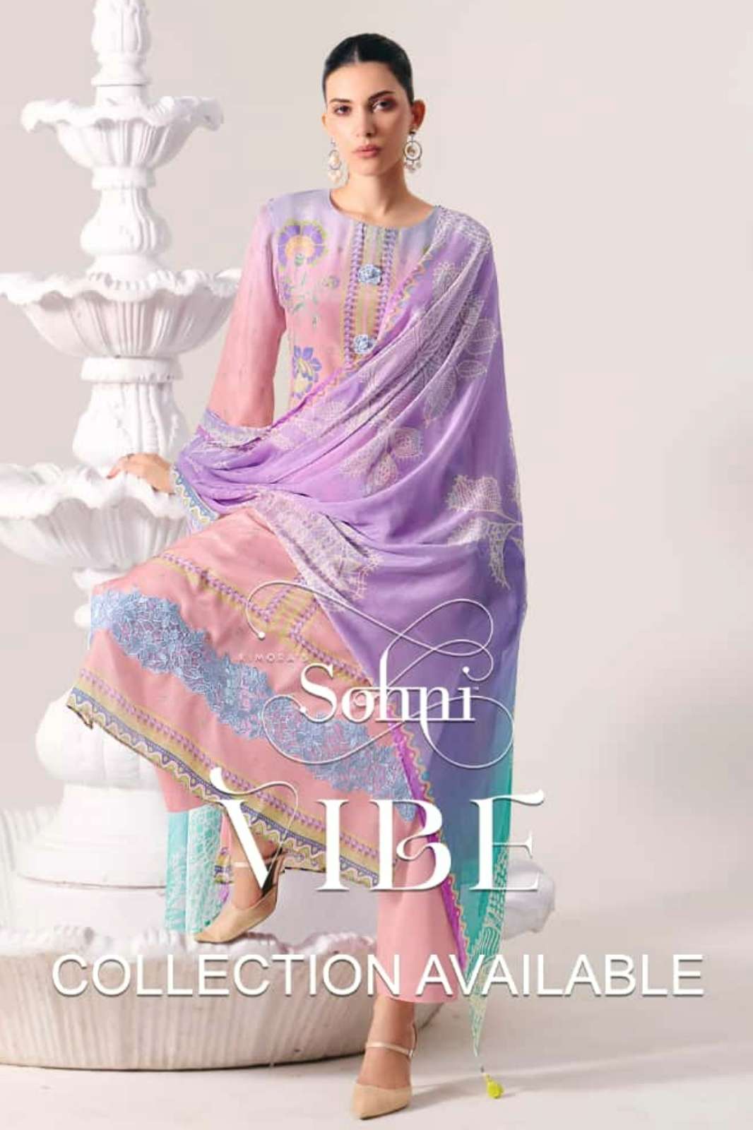 KIMORA SOHNI VIBE PURE MUSLIN WITH DIGITAL PRINT & RESHAM EMBROIDERED SUIT