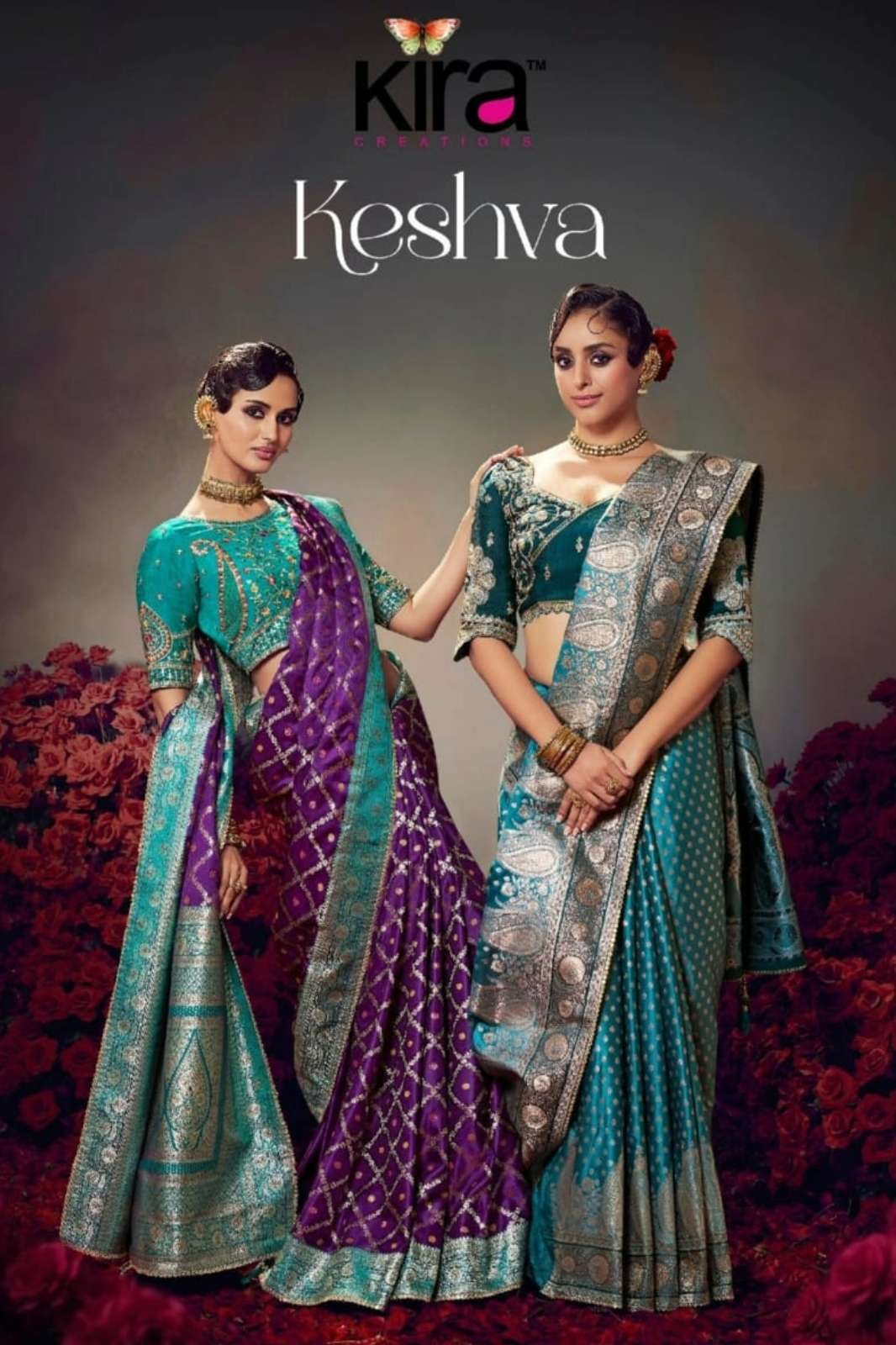 Kira Keshva Silk Pure Satin Based Fancy Saree