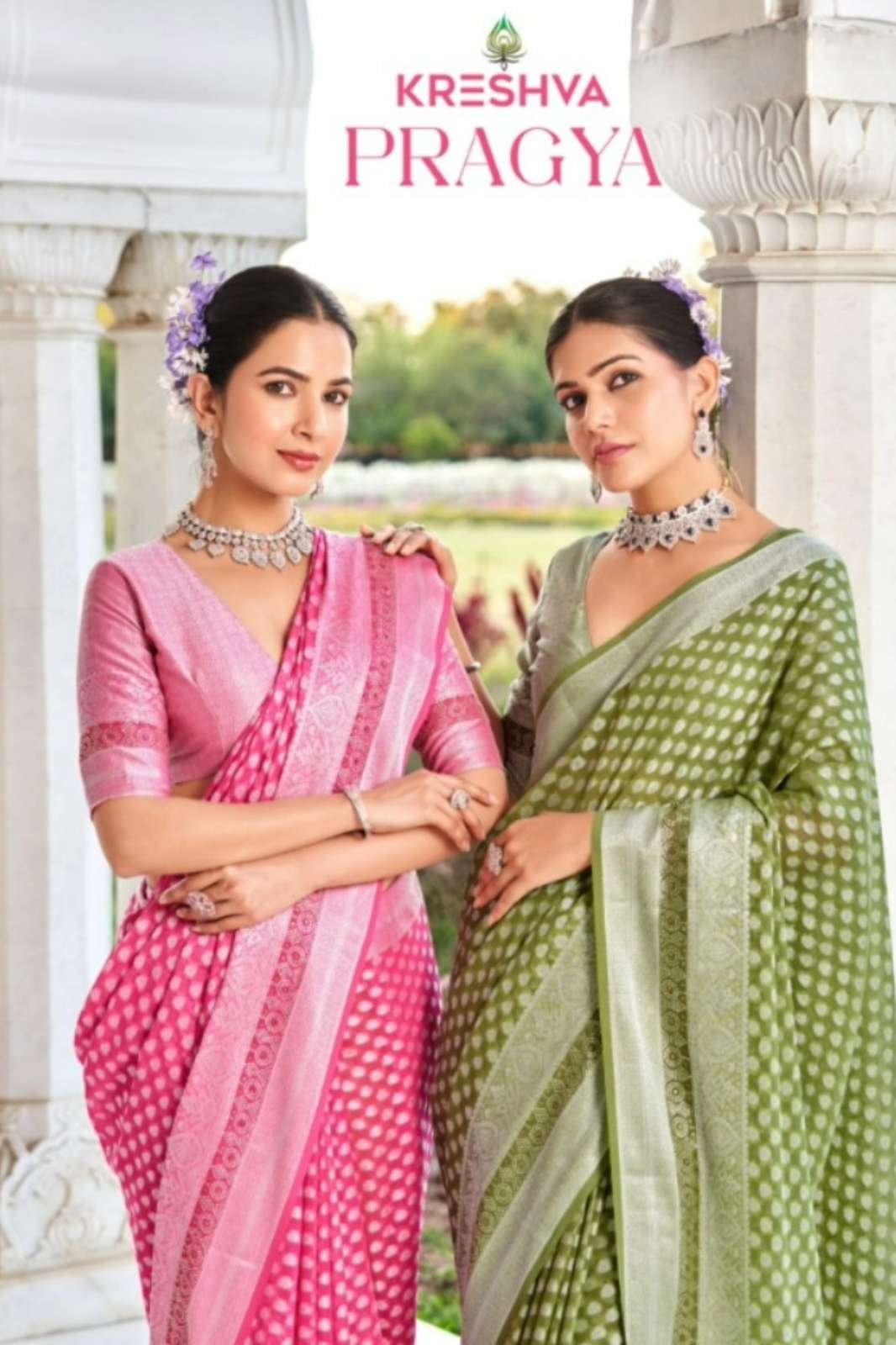 Kreshva Pragya 2075 TO 2080 Twp Georgette Designer Saree