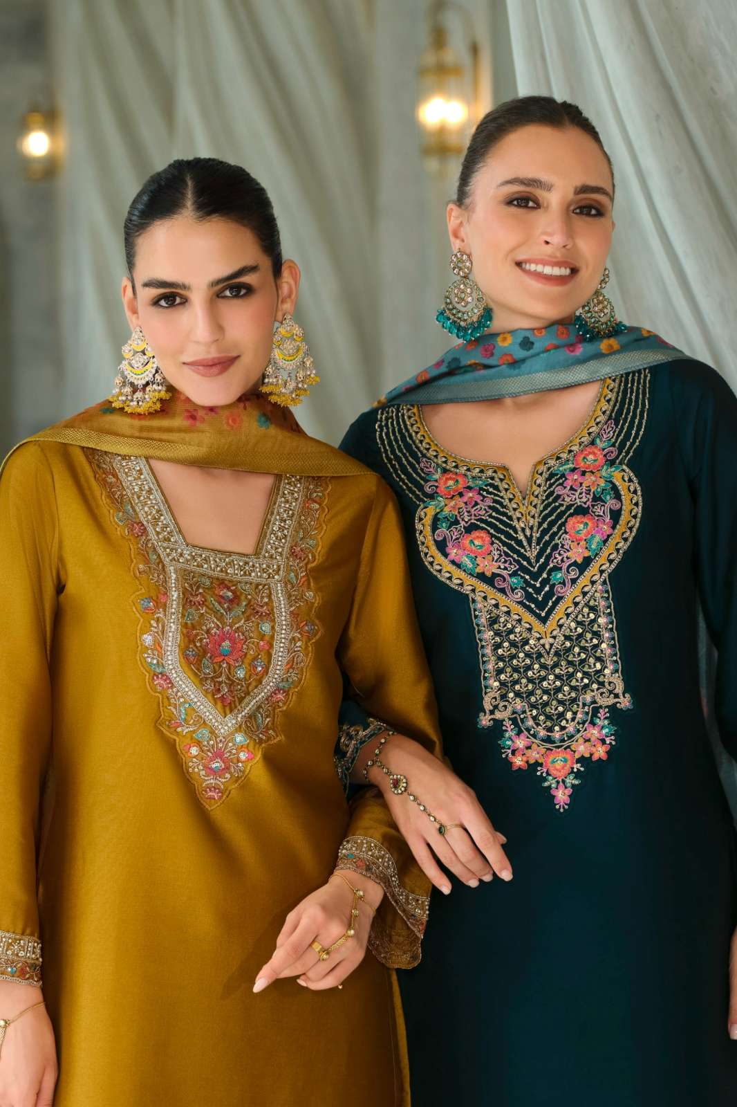 LILY & LALI Monica Ready to Wear Silk Suit with Handwork & Embroidery Work