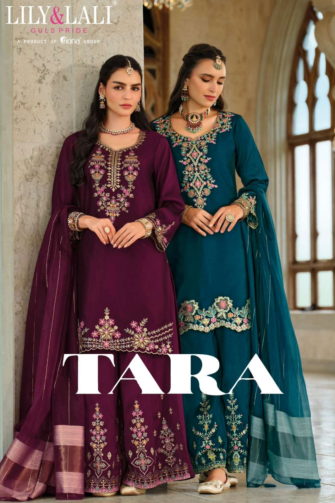 LILY & LALI Tara Ready to Wear Silk Suit with Handwork & Embroidery Work 