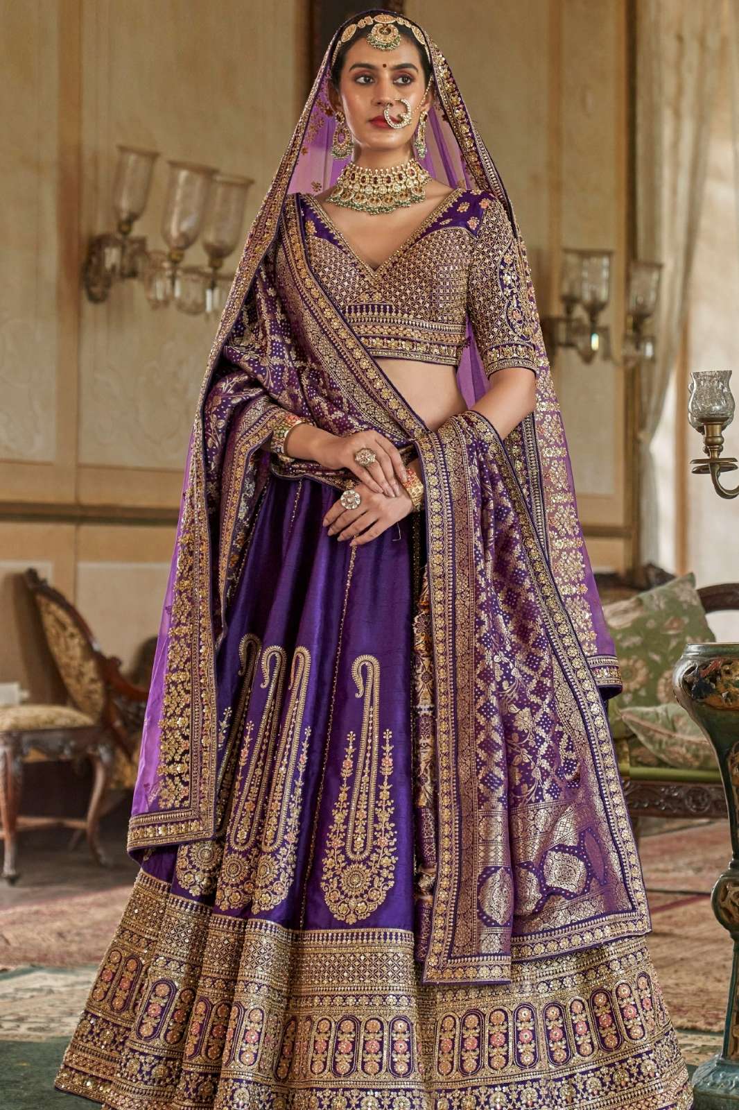 Manjulla Dulhan Vol 1 Beautiful Embroidered Designer Silk Bridal Lehenga