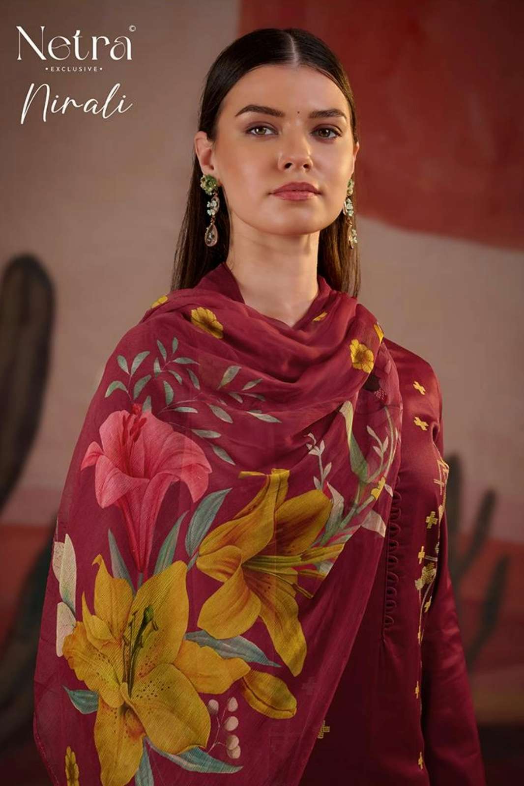 NETRA NIRALI  PREMIUM COTTON SILK SOLID SUIT WITH EMBROIDERY WORK 