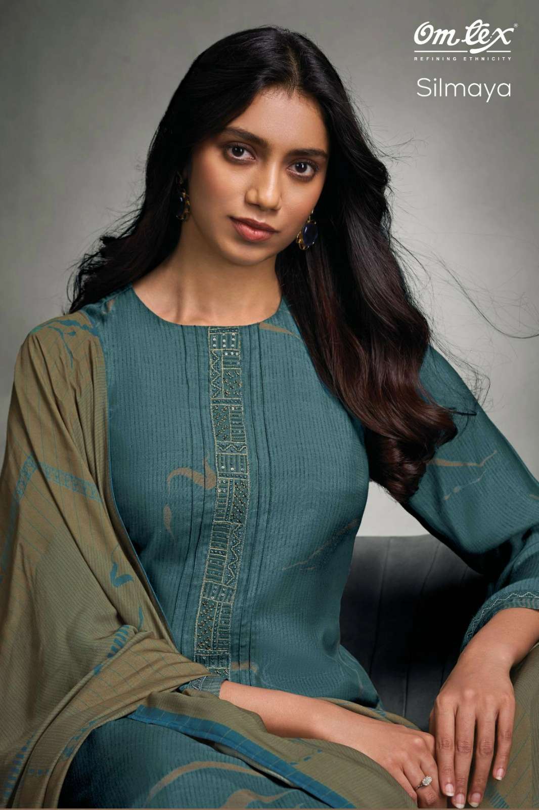 OMTEX SILMAYA PAKIZA SILK DIGITAL PRINT & EMBROIDERY WORK SUIT 