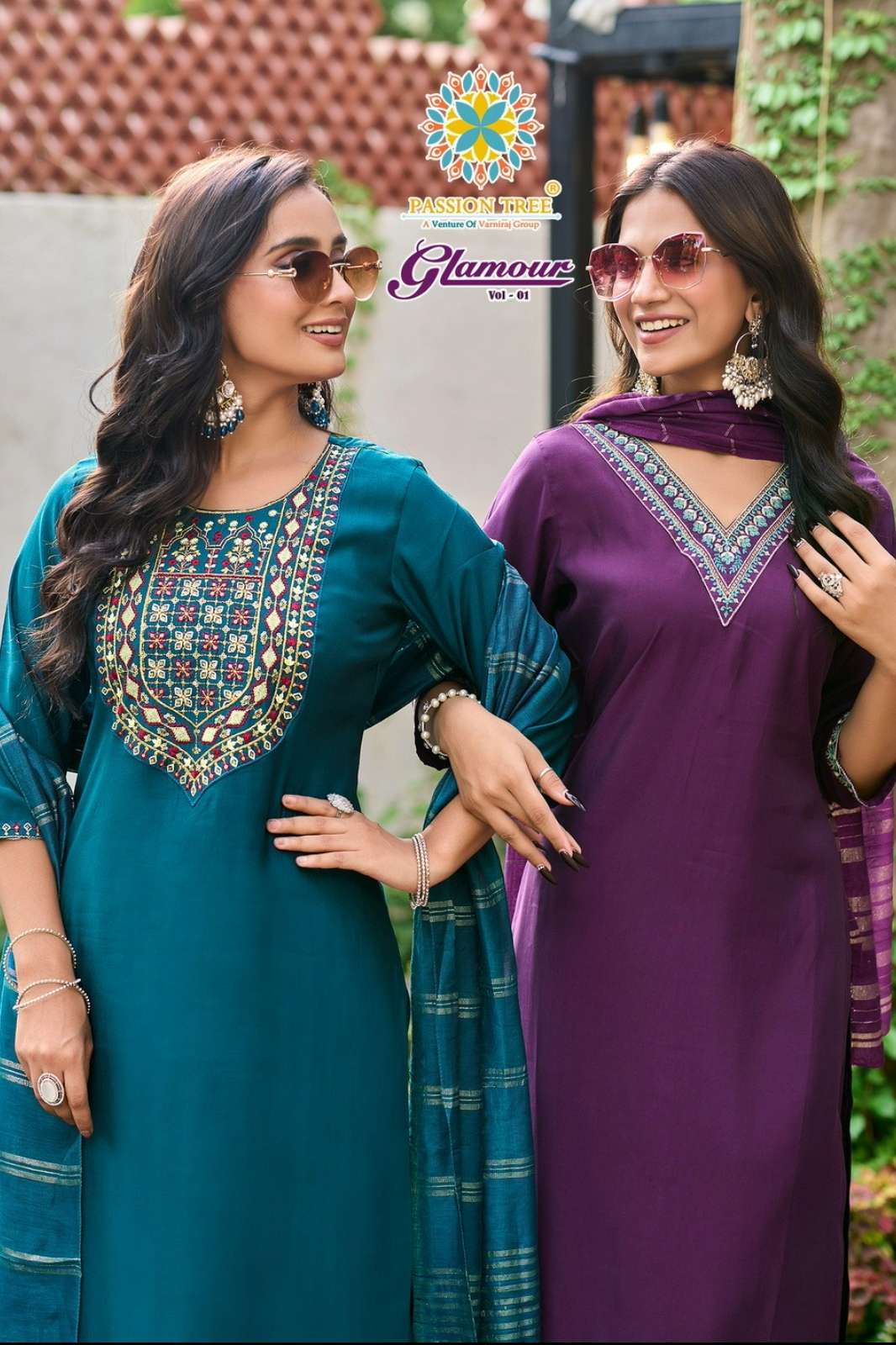 Passion Tree GLAMOUR VOL 1 Ready to Wear Embroidered Roman Silk Suit 