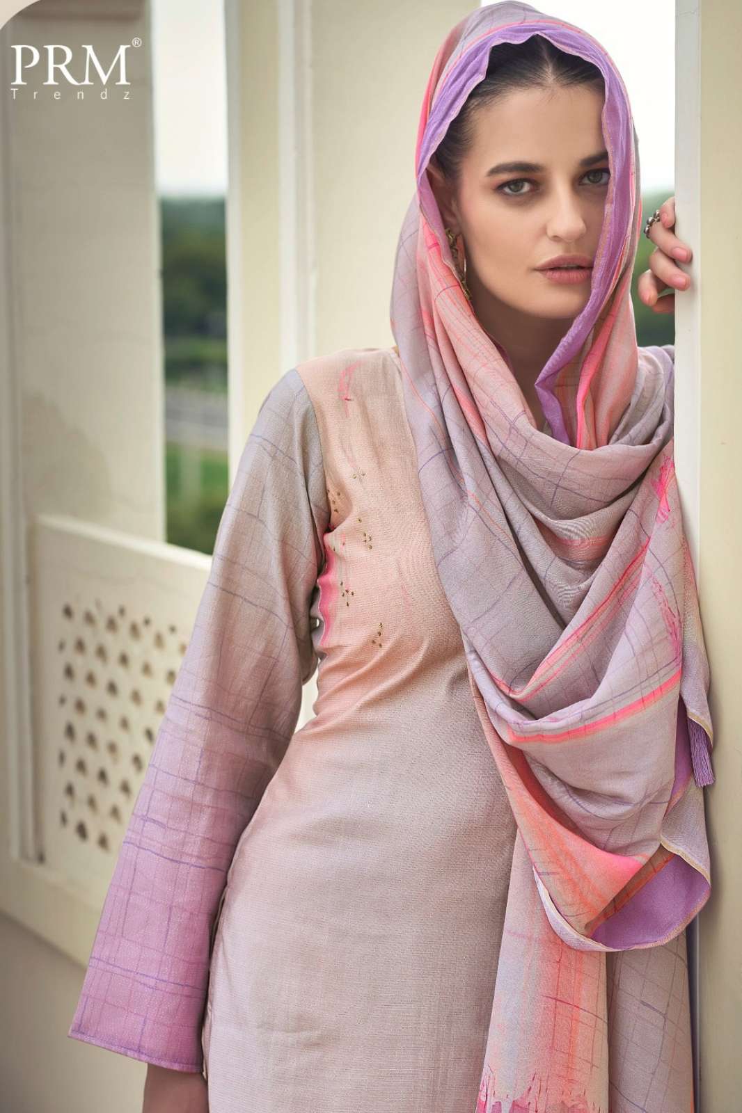 PRM INDIA EKNOOR Simmer Musline Silk Suit with Fancy work