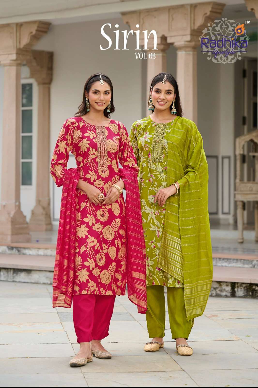 Radhika lifestyle SIRIN VOL 3 Ready to Wear Vertican Embroidered Suit 