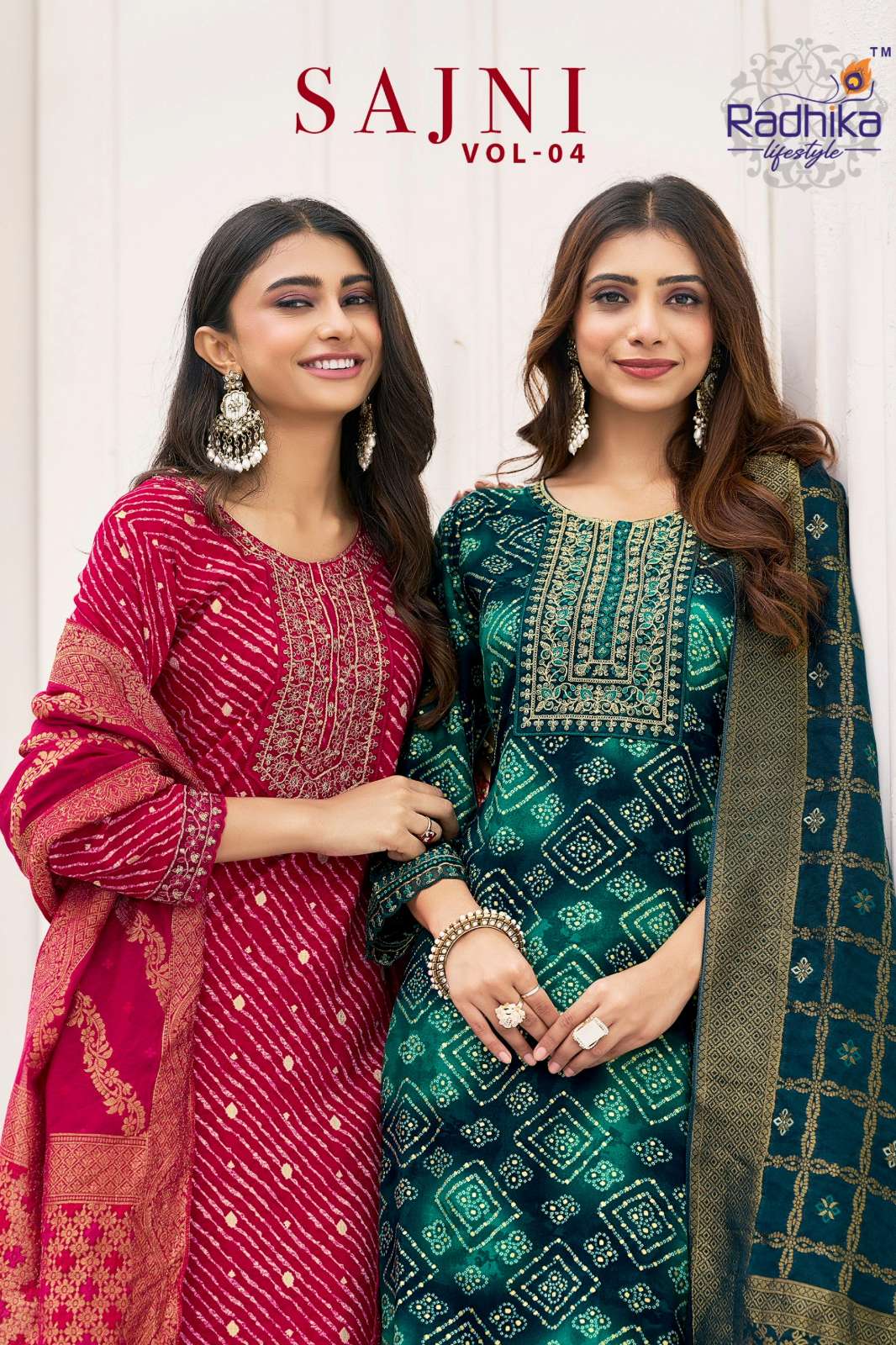 RADHIKA SAJNI  VOL 4 READY TO WEAR REYON SUIT WITH EMBROIDERY WORK 