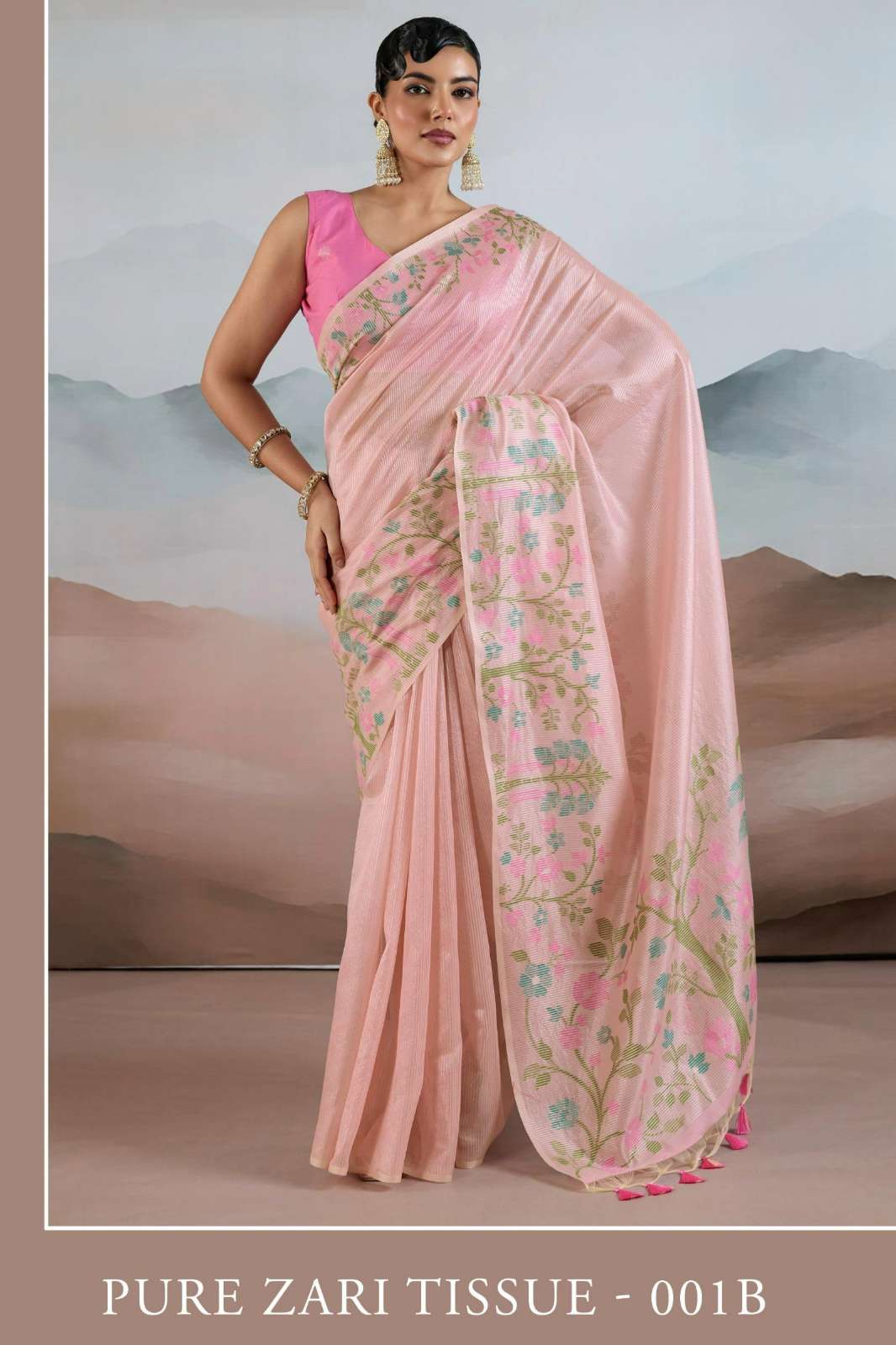 Rajtex Pure Zari Tissue 001A TO 001E Handloom Zari Tissue Saree