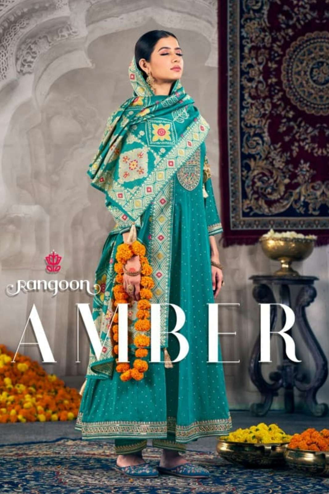 Rangoon AMBER Ready to Wear Jecaurd Anarkali Suit With Khatliwork 