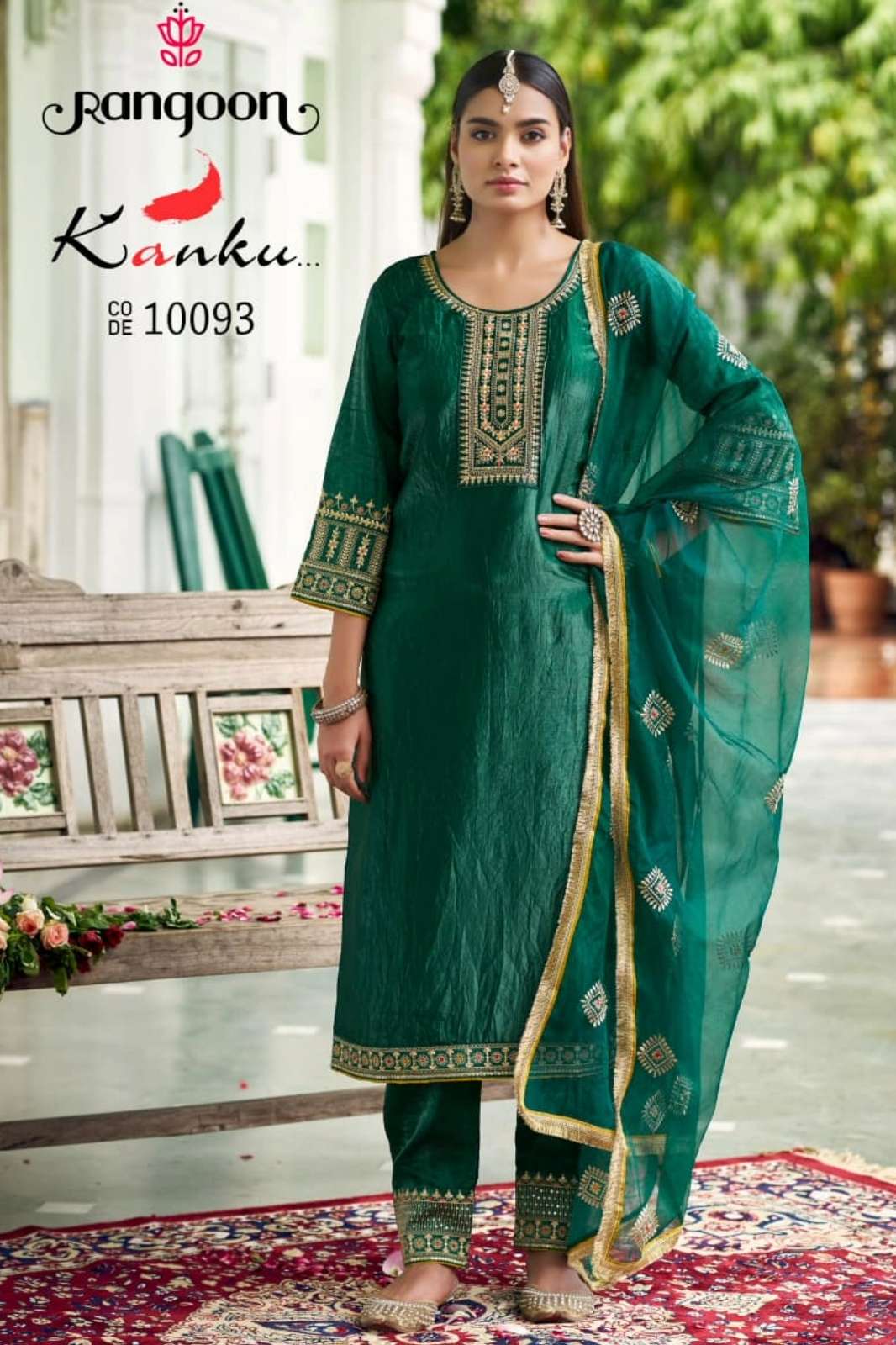 Rangoon KANKU Ready to Wear Golden Crush Party Wear Suit