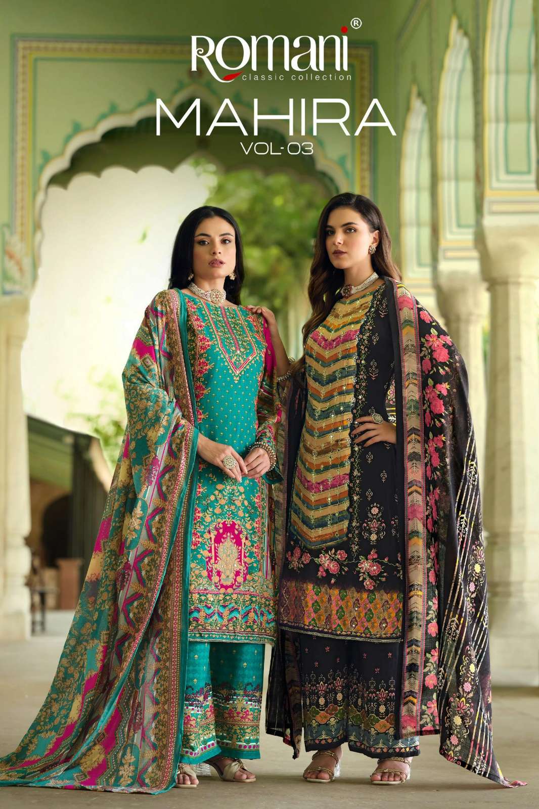 Romani MAHIRA VOL 3 Premium Soft Cotton Suit with Zarkan Handwork 