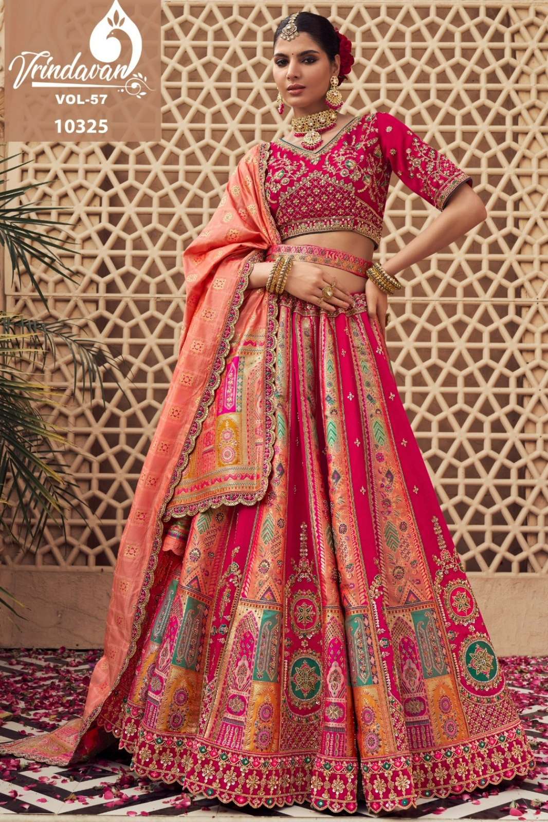 ROYAL Vrindavan vol 57 10320 To 10325 Banarasi Silk Bridal Lehenga Choli