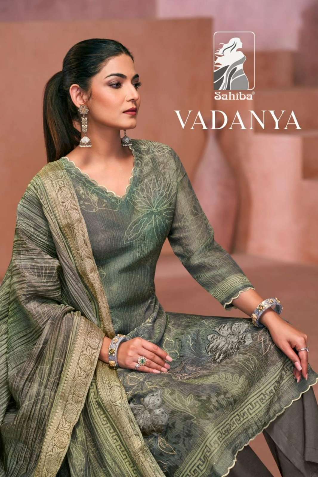 SAHIBA VADANYA SIMMER TISSUE CRUSH DIGITAL PRINT & EMBROIDERED SUIT
