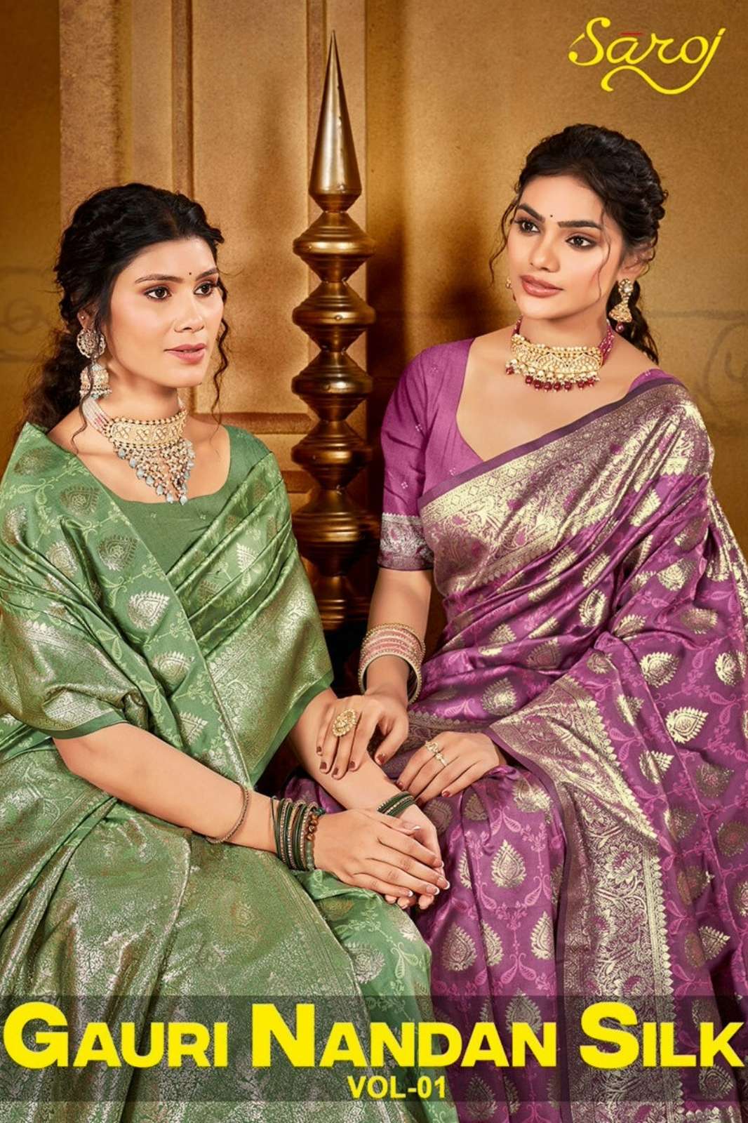 Saroj Gauri Nandan Silk 1 Silk Rich Pallu Dusty Colour Matching Saree