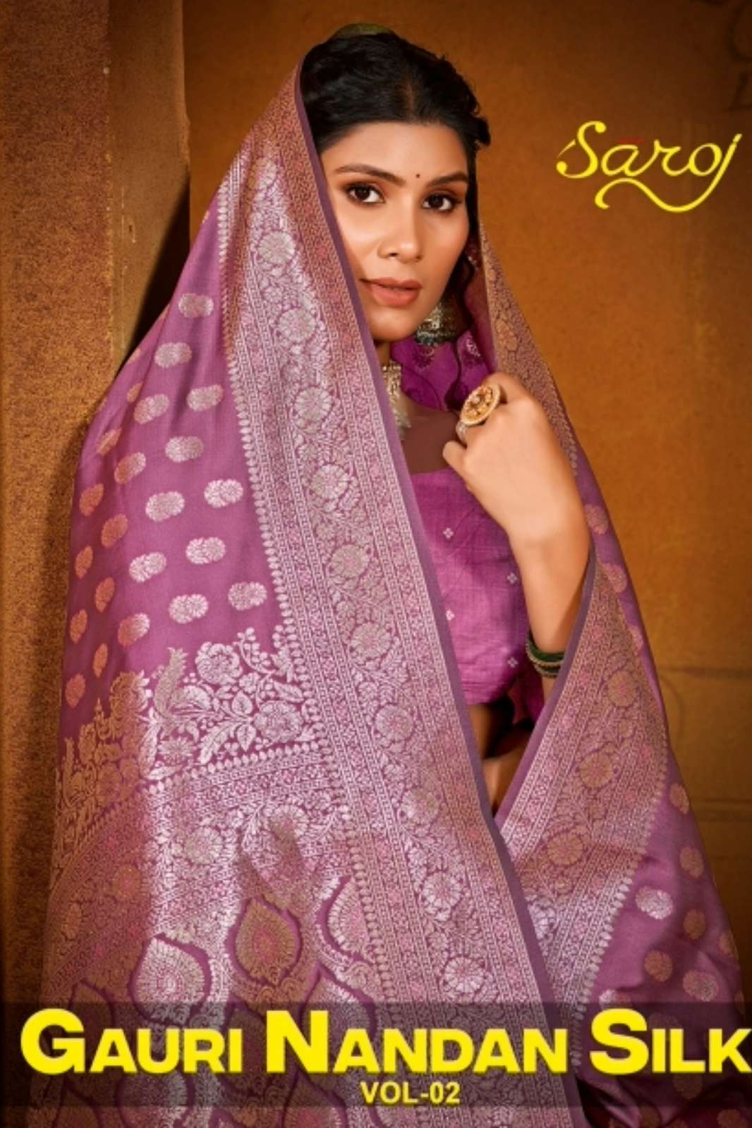 Saroj Gauri Nandan Silk 2 Silk Rich Pallu Dusty Colour Matching Saree