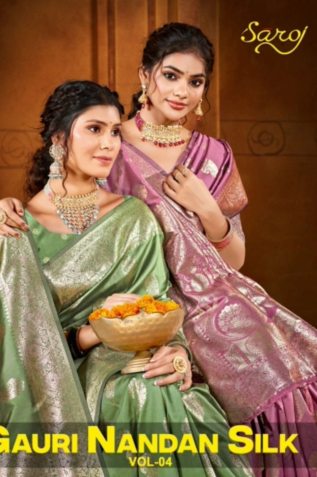 Saroj Gauri Nandan Silk 4 Silk Rich Pallu Dusty Colour Matching Saree