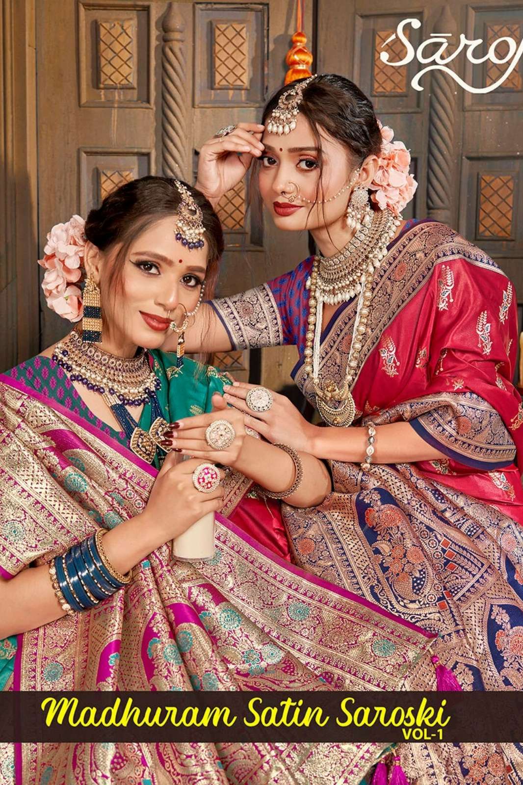 Saroj Madhuram satin saroski 1 Indian Women Satin Silk Saree