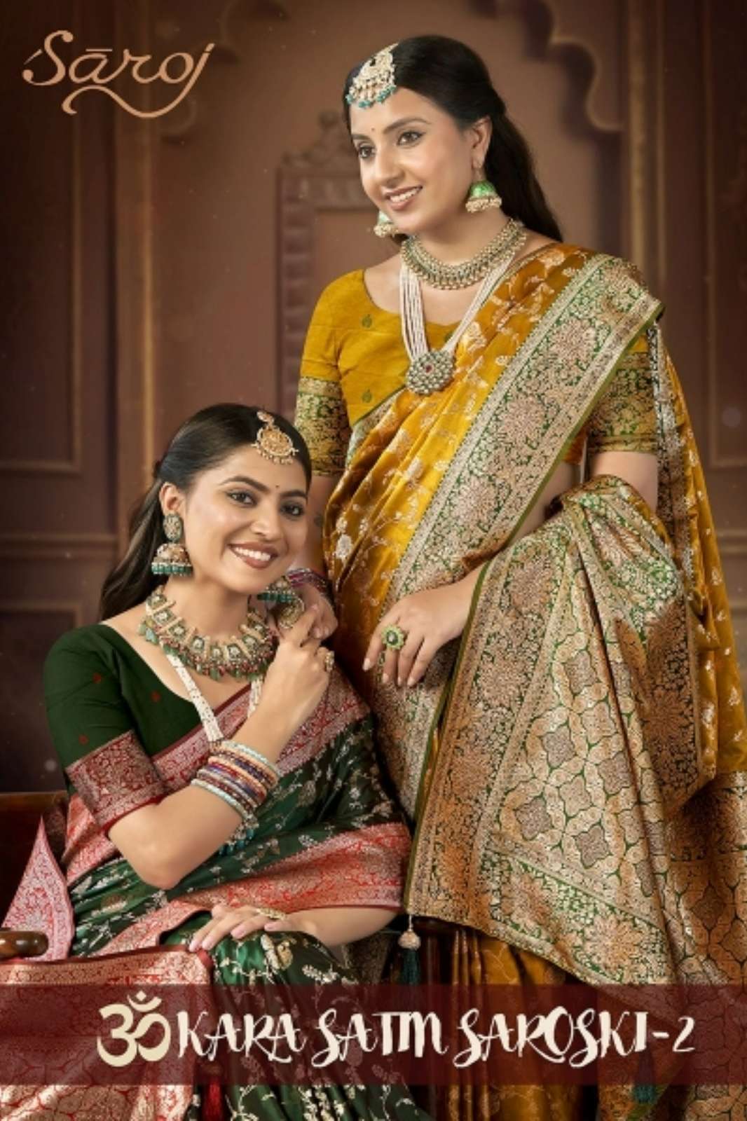 Saroj Omkara satin saroski 2 Pure Satin Silk Saree