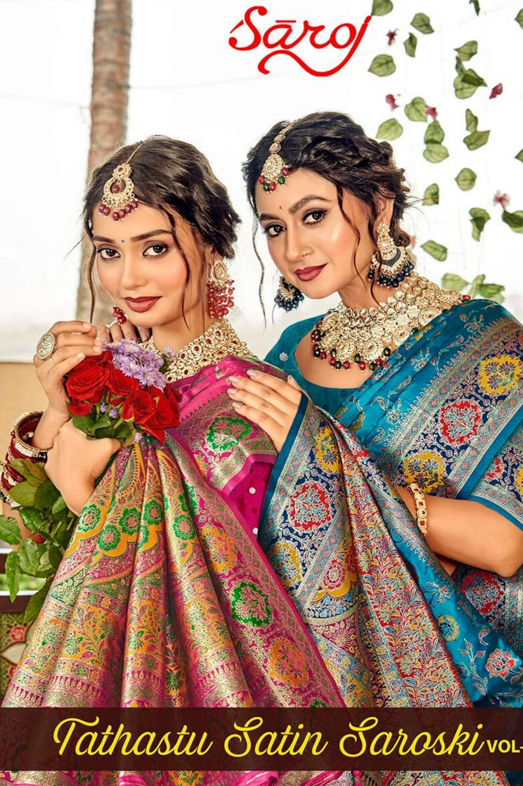 Saroj Tathastu Sattin Silk 1 Pure Satin Silk Designer Mina Saree