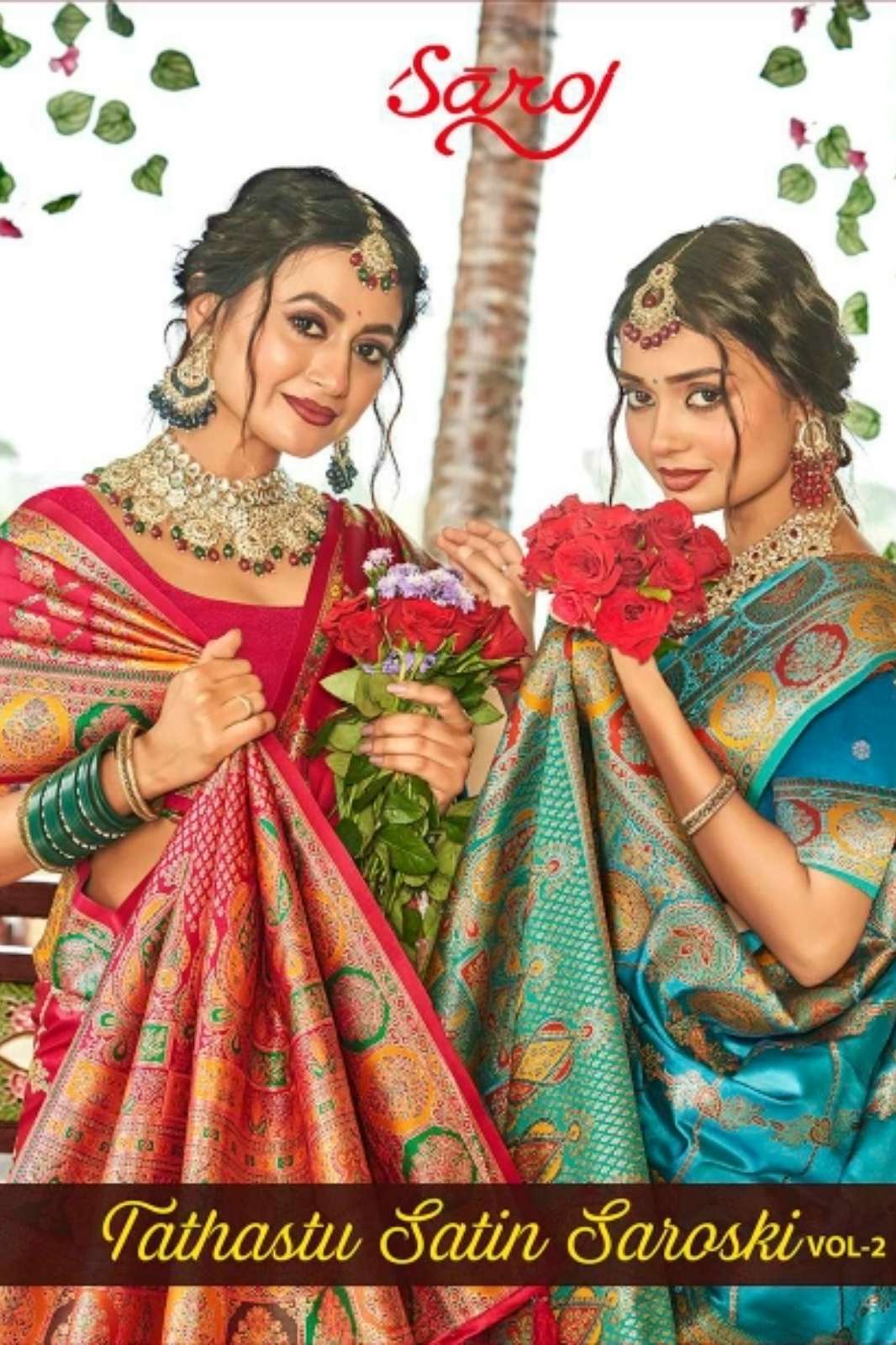 Saroj Tathastu Sattin Silk 2 Pure Satin Silk Designer Mina Saree