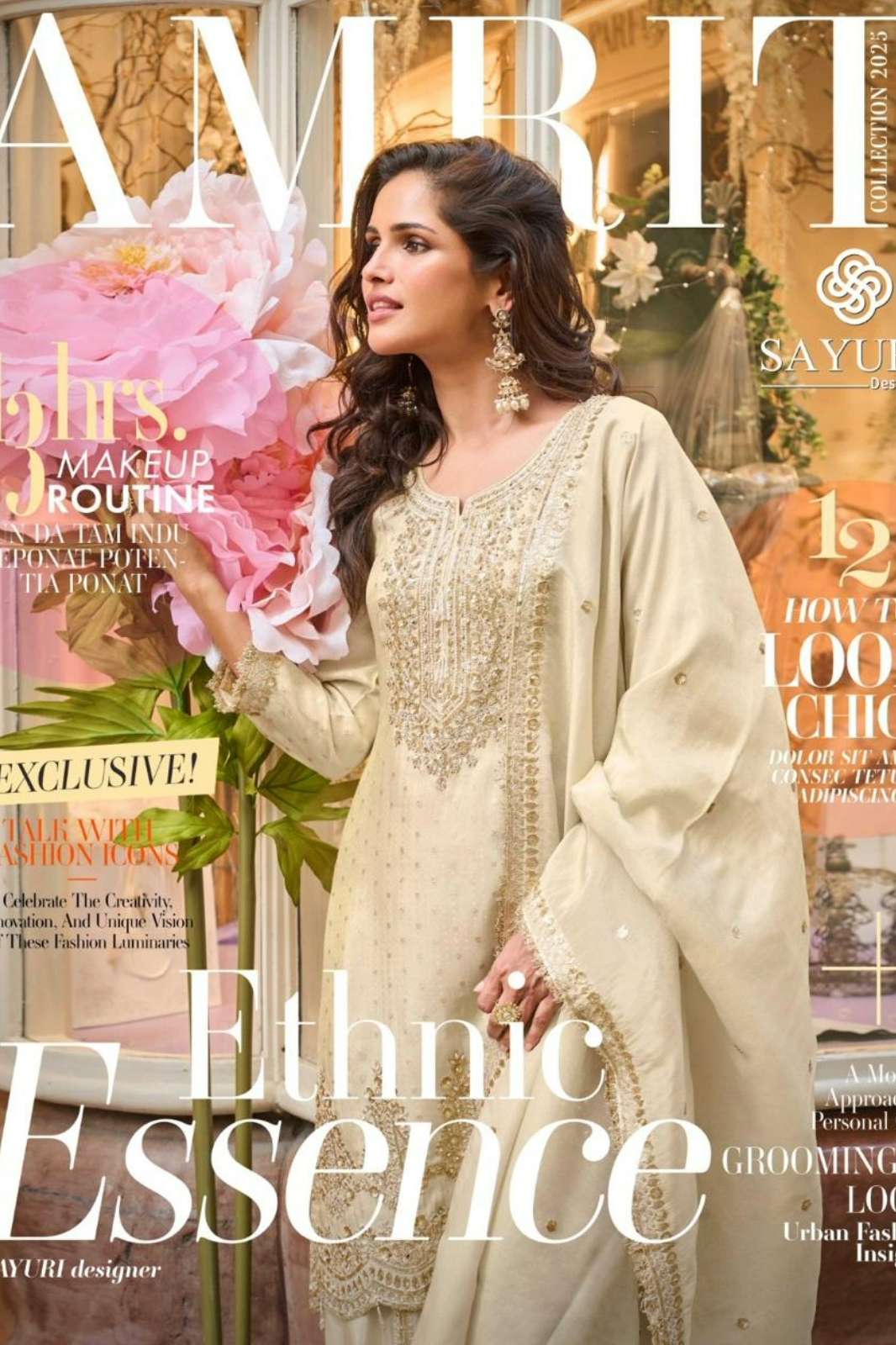 SAYURI AMRIT READY TO WEAR VISCOS SIMAR JACQUARD SILK EMBROIDERED GOWN