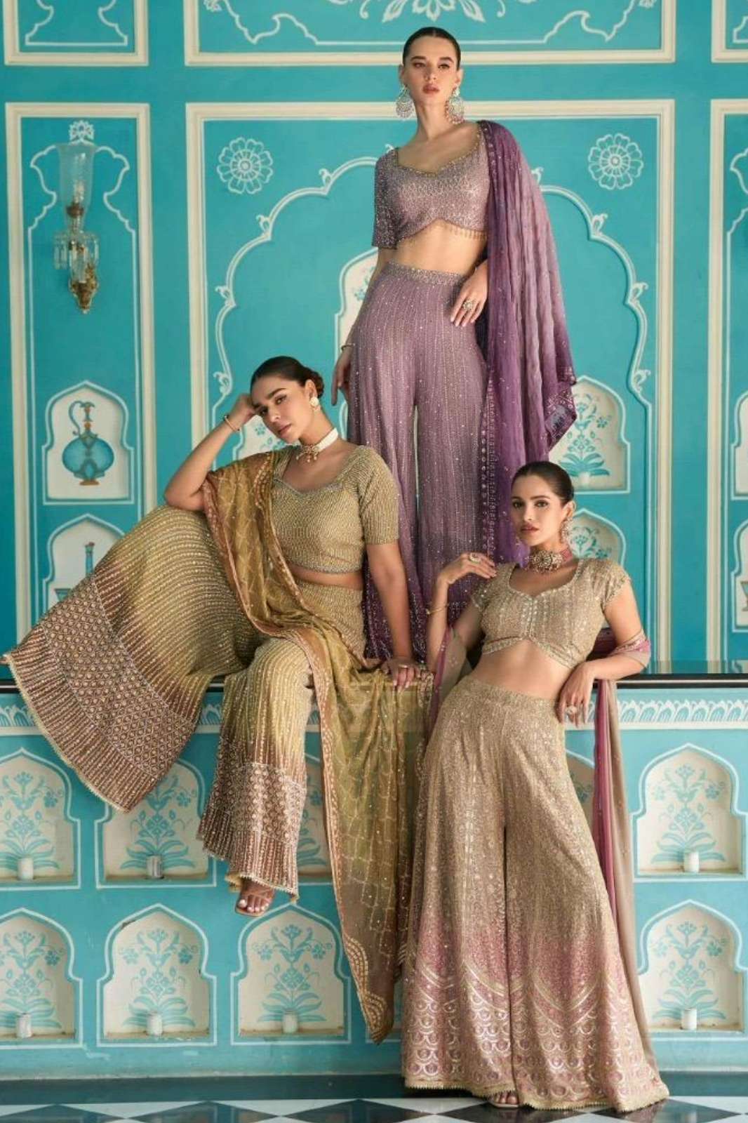 SAYURI LASKARA READY TO WEAR REAL GEORGETTE EMBROIDERED DESIGNER DRESS