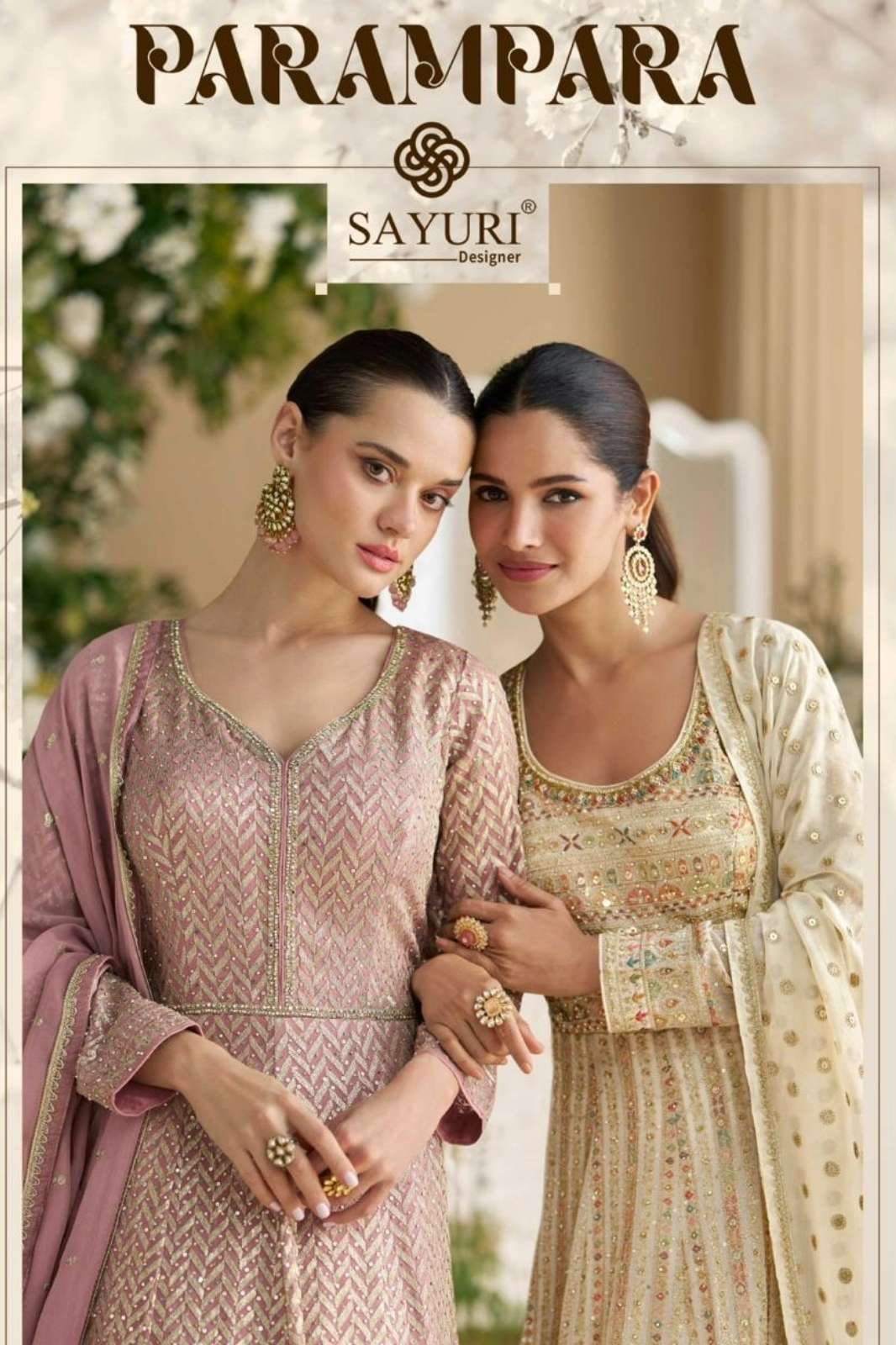 SAYURI PARAMPARA READY TO WEAR REAL GEORGETTE EMBROIDERED ANARKALI SUIT 