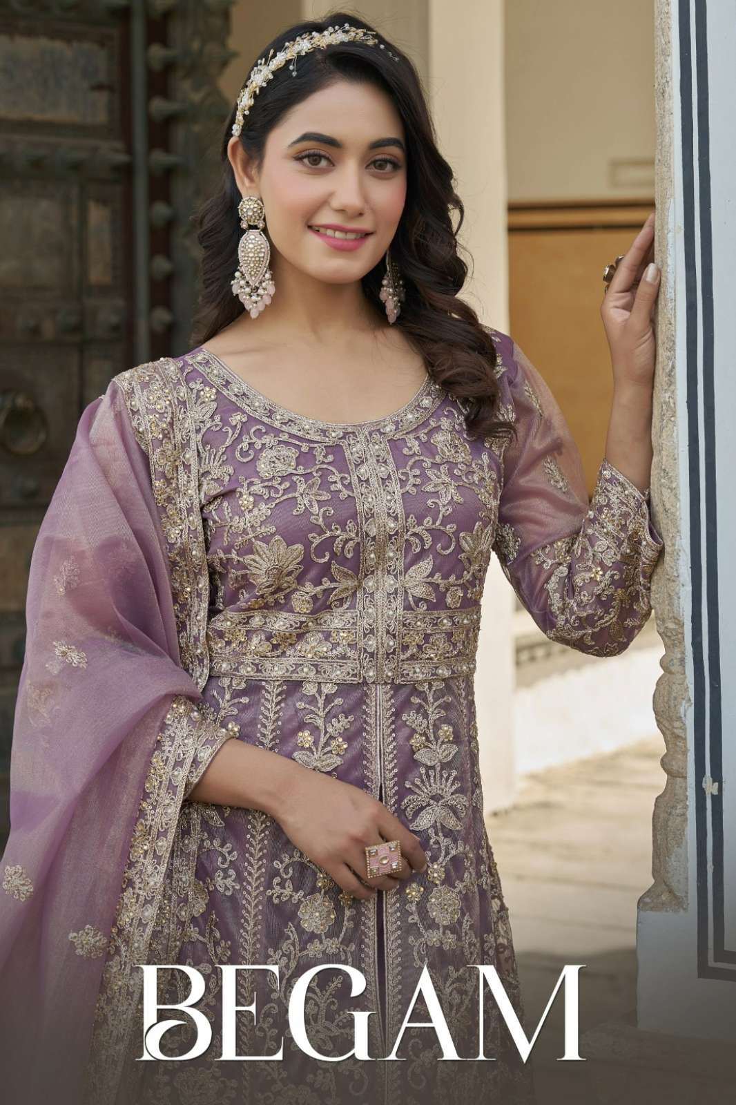Senhora BEGAM Festivals Pure Butterfly Net Anarkali Suit