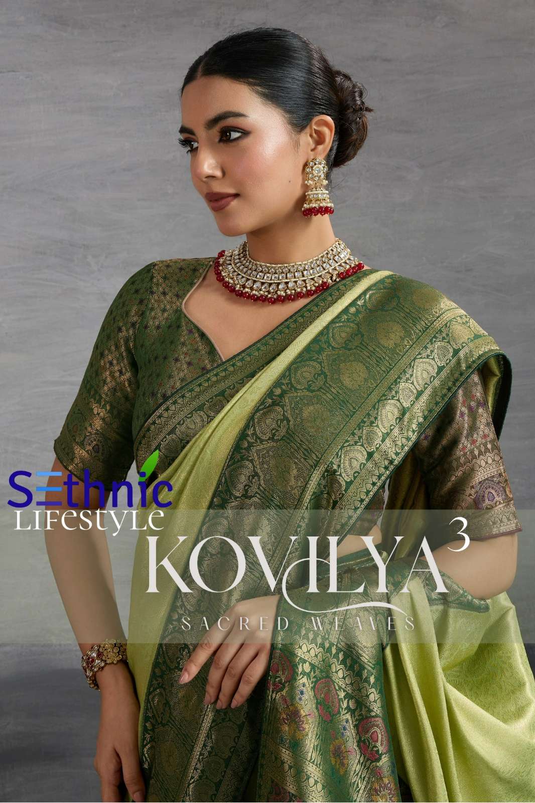 Sethnic KOVILYA 3 95009 TO 95012 Kanjivaram Soft Silk Saree 