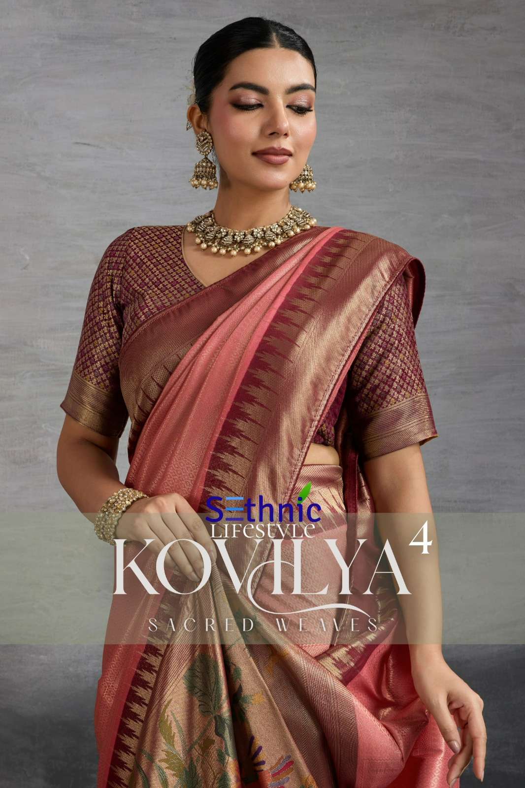 Sethnic Kovilya 4 95013 To 95016 Kanjivaram Soft Silk Designer Saree