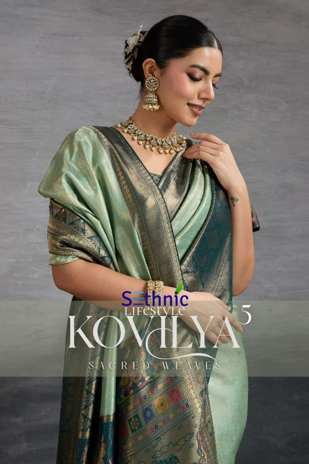 Sethnic Kovilya Vol 5 95017 TO 95020 Hand Dyed Kanji Varam Soft Silk Saree