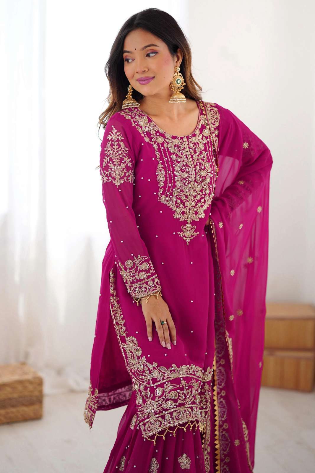 Shri Balaji Emporium 26 COLOUR’S Premium Faux Georgette Sharara Suit