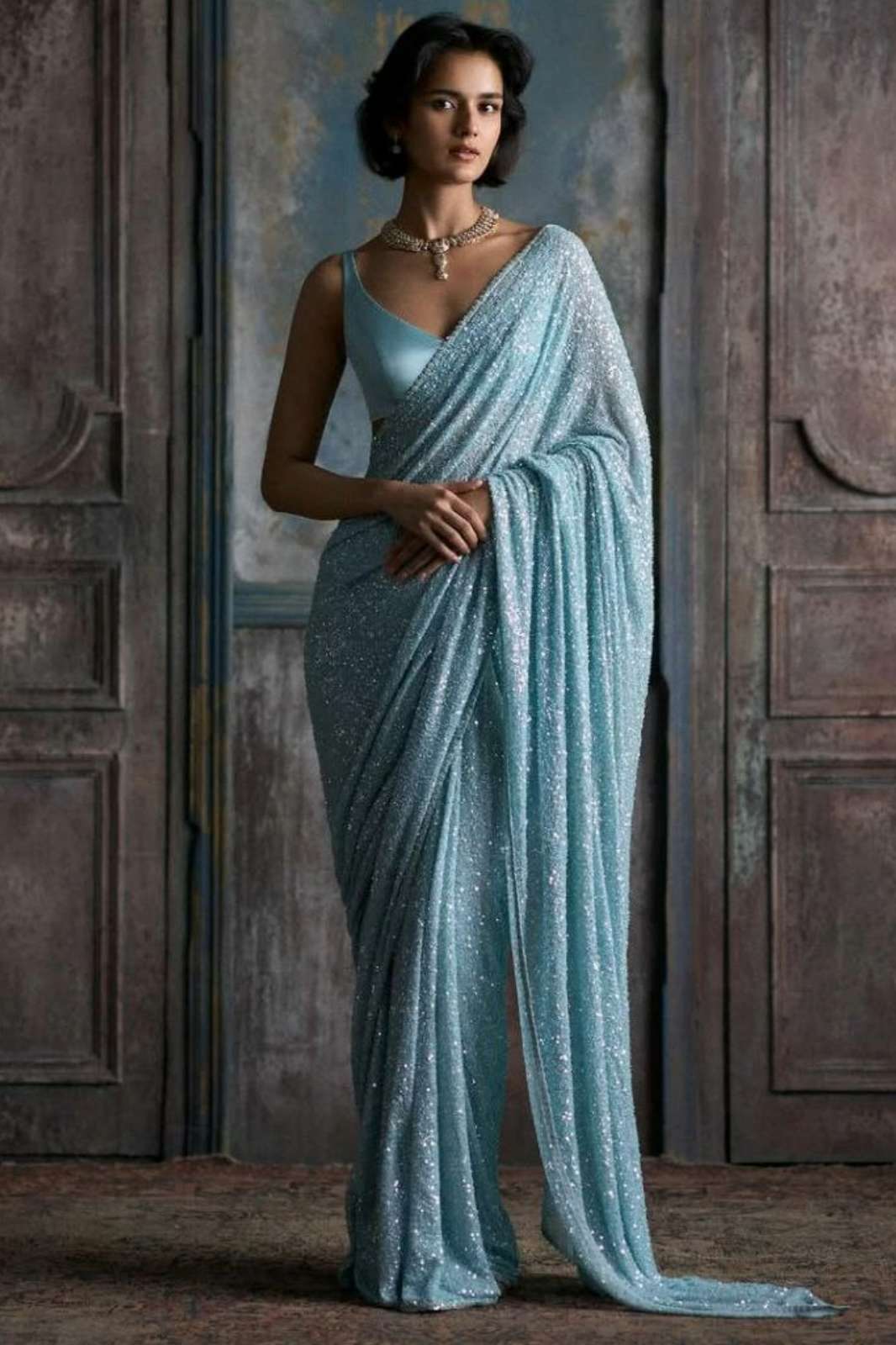 Shri Balaji Emporium 3527 Faux Georgette Sequence Saree