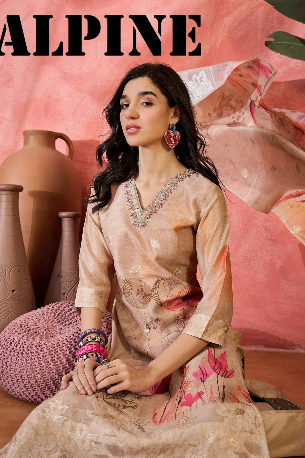 Shri Balaji Emporium Alpine Chanderi Jacquard Silk Salwar Suit