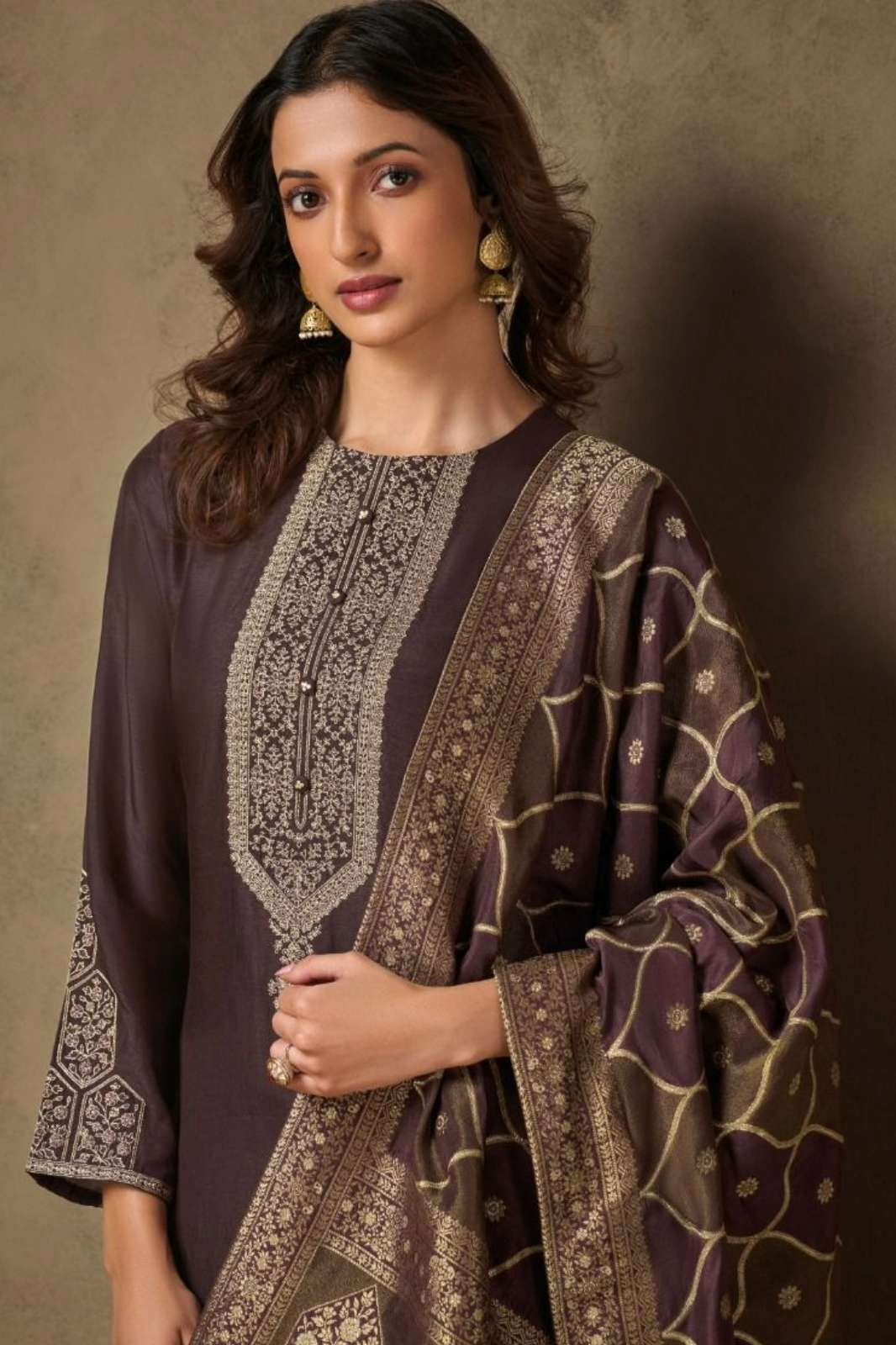 Shri Balaji Emporium AMILAYA Beautiful Embroidered Rubina Silk Suit 