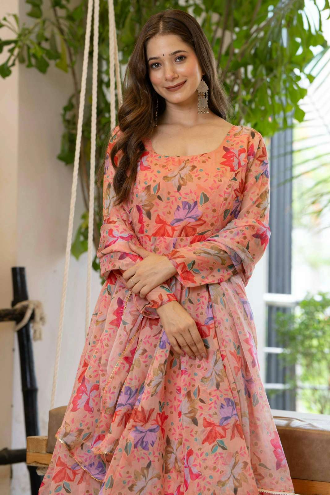 Shri Balaji Emporium ANARKALI SUIT Pure Soft Lightweight Organza Suit
