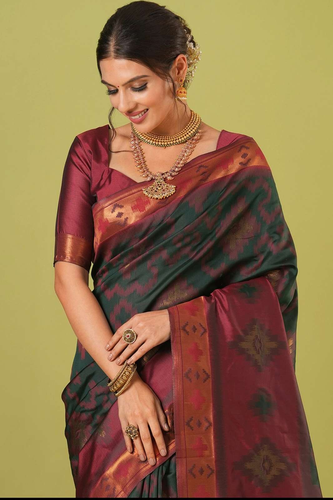 SHRI BALAJI EMPORIUM AR BANDHNI HANDLOOM WEAVING SILK SAREES