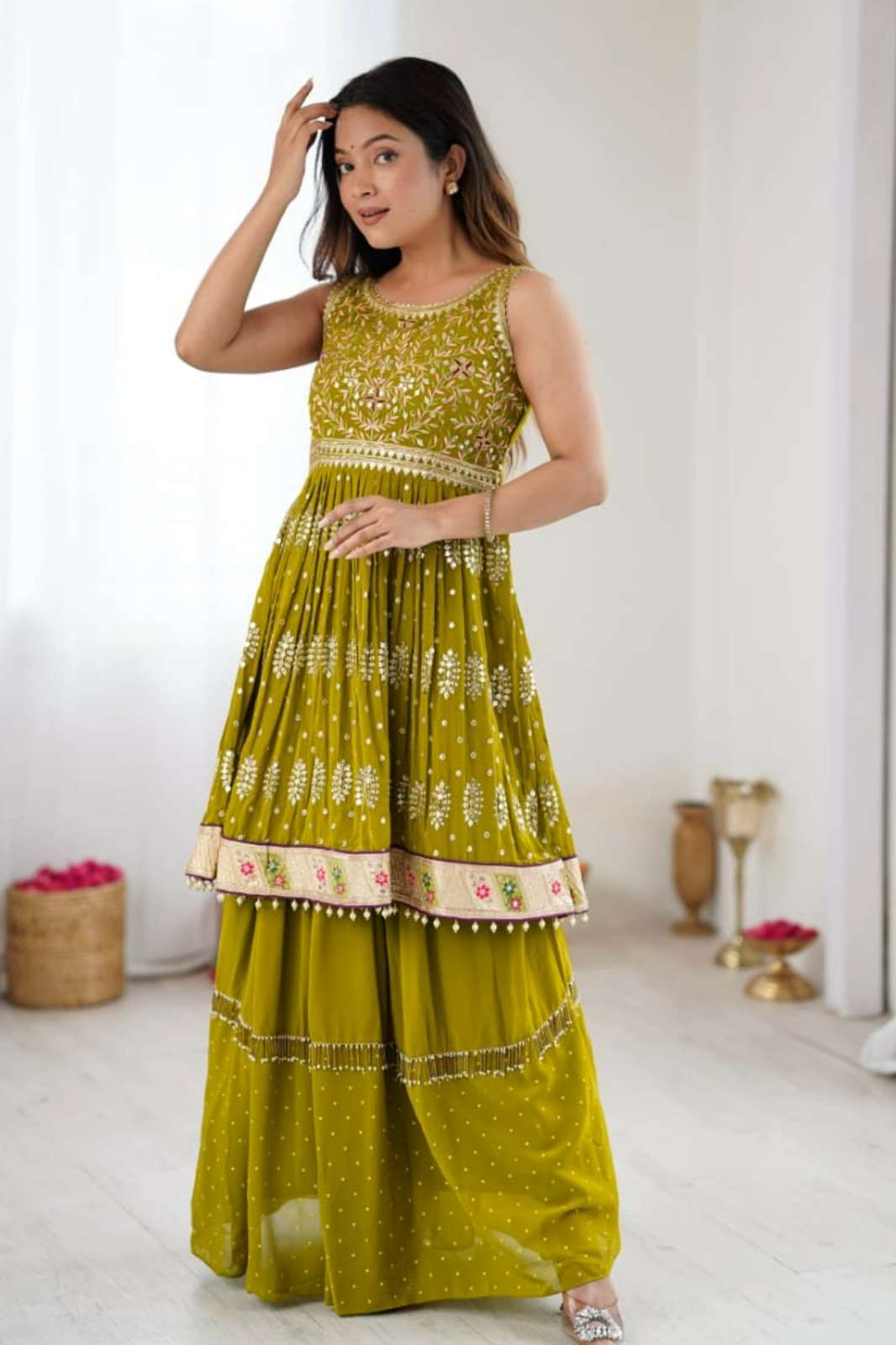 Shri Balaji Emporium AR TF229 Ready to Wear Georgette Party Wear Suit