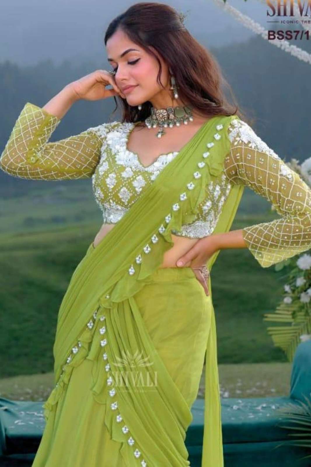 Shri Balaji Emporium BSS7 11162 Fancy Ready to Wear Drape Saree