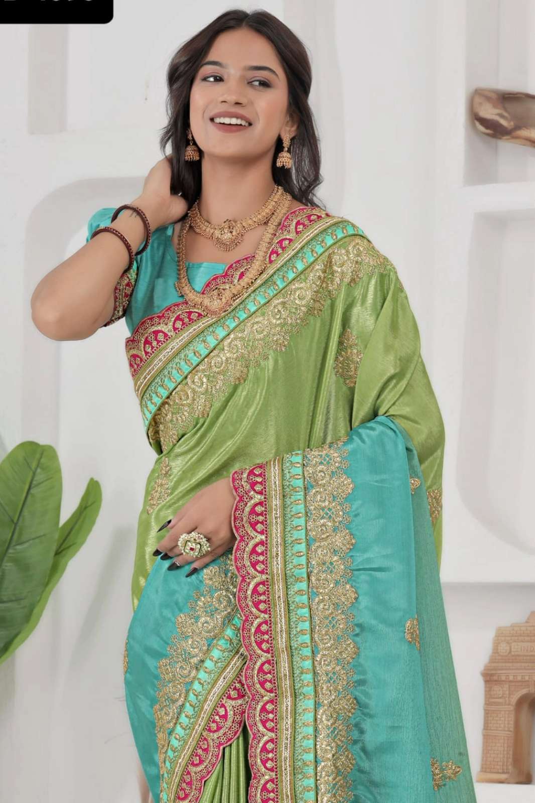 Shri Balaji Emporium DB 4095 Chinon Silk Pedding Saree
