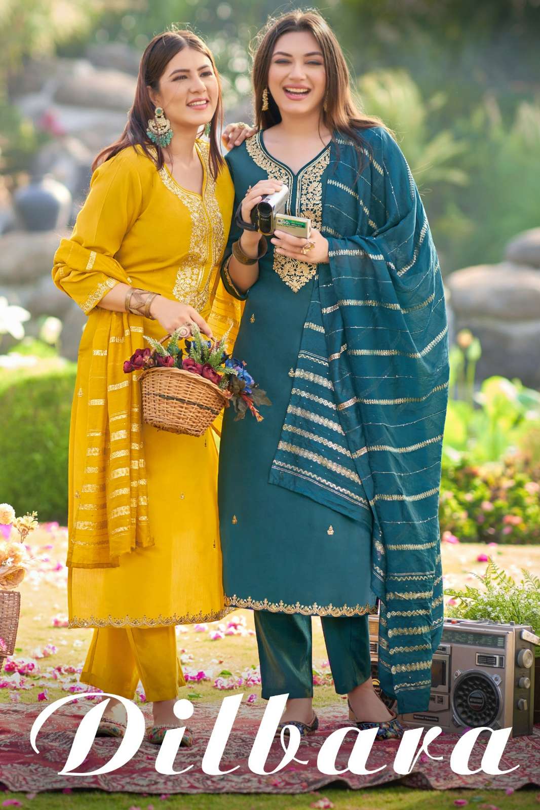 SHRI BALAJI EMPORIUM DILBARA SIMMER ROMAN DESIGNER SUIT