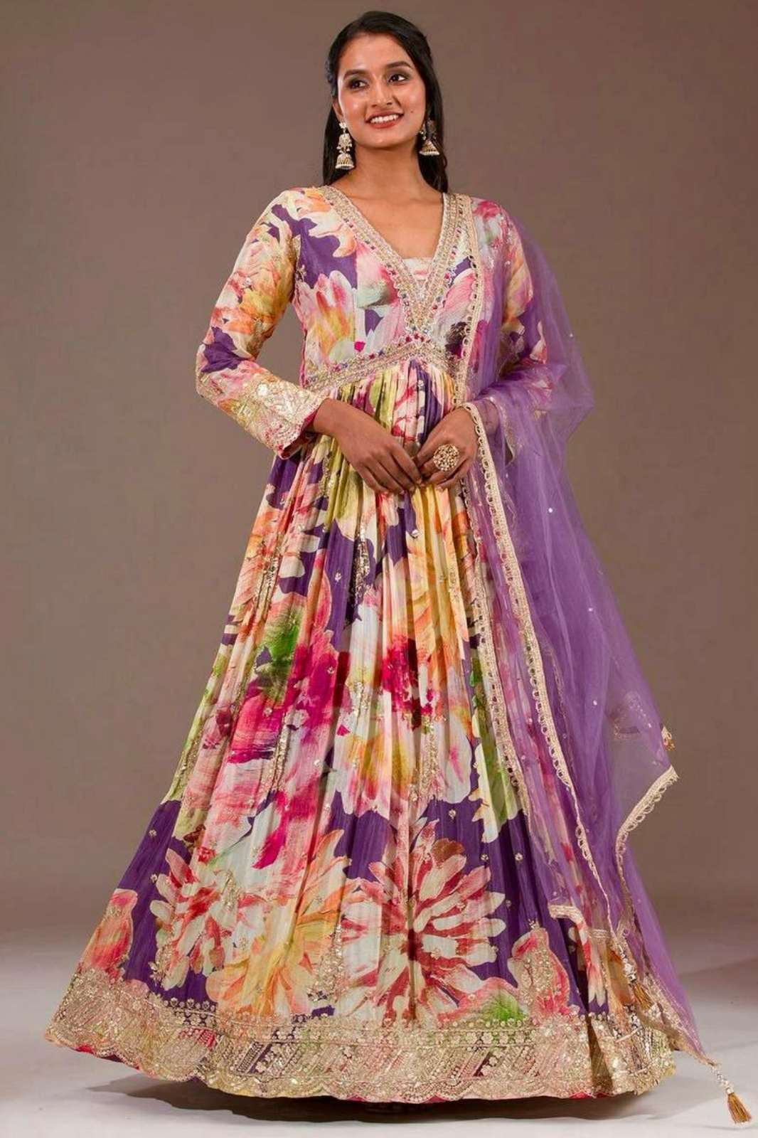 Shri Balaji Emporium DV 24813 Heavy Chinon Silk Festivals Designer Gown 